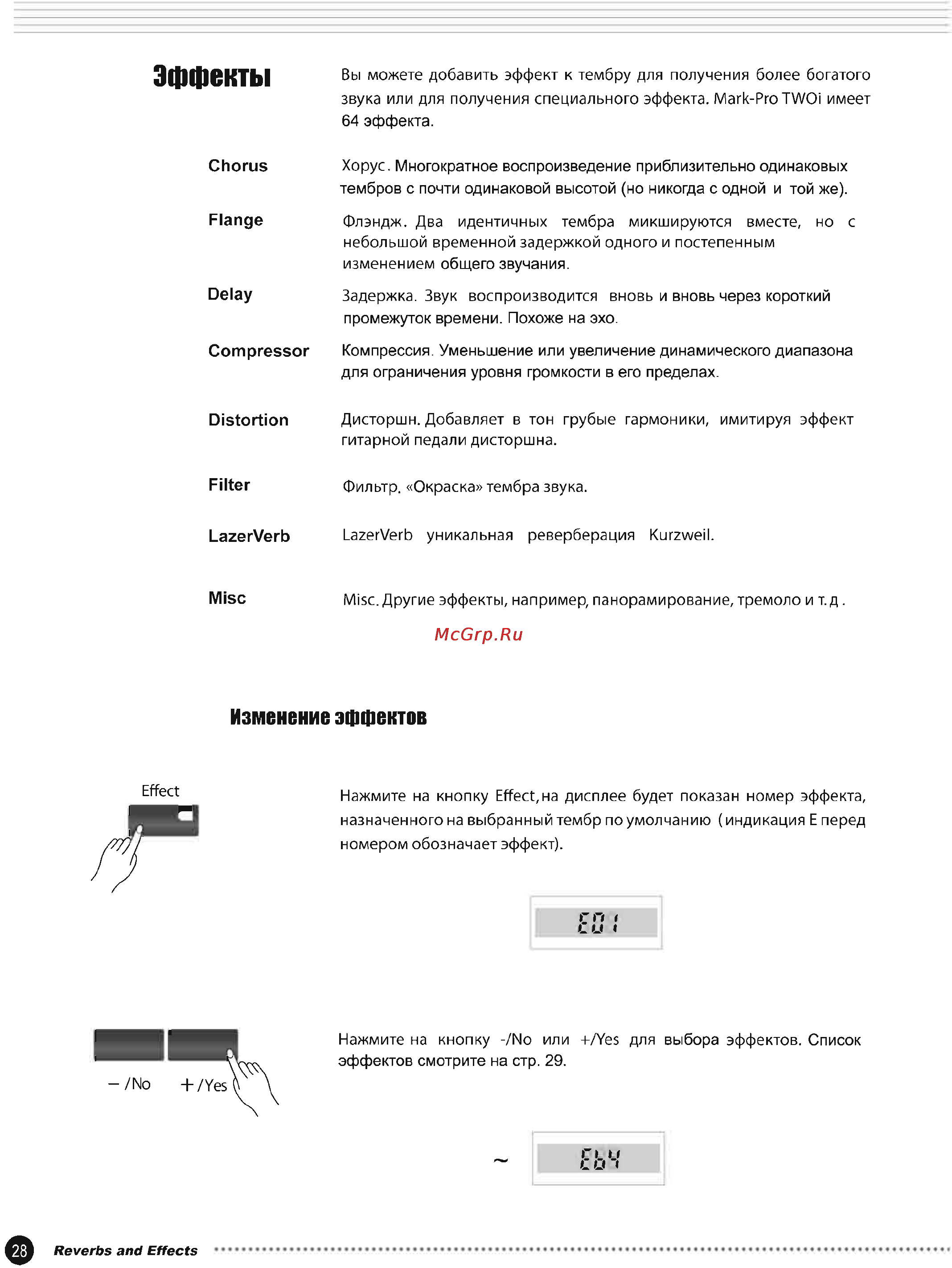Kurzweil MARK PRO TWOI Инструкция по эксплуатации онлайн [27/51] 6897