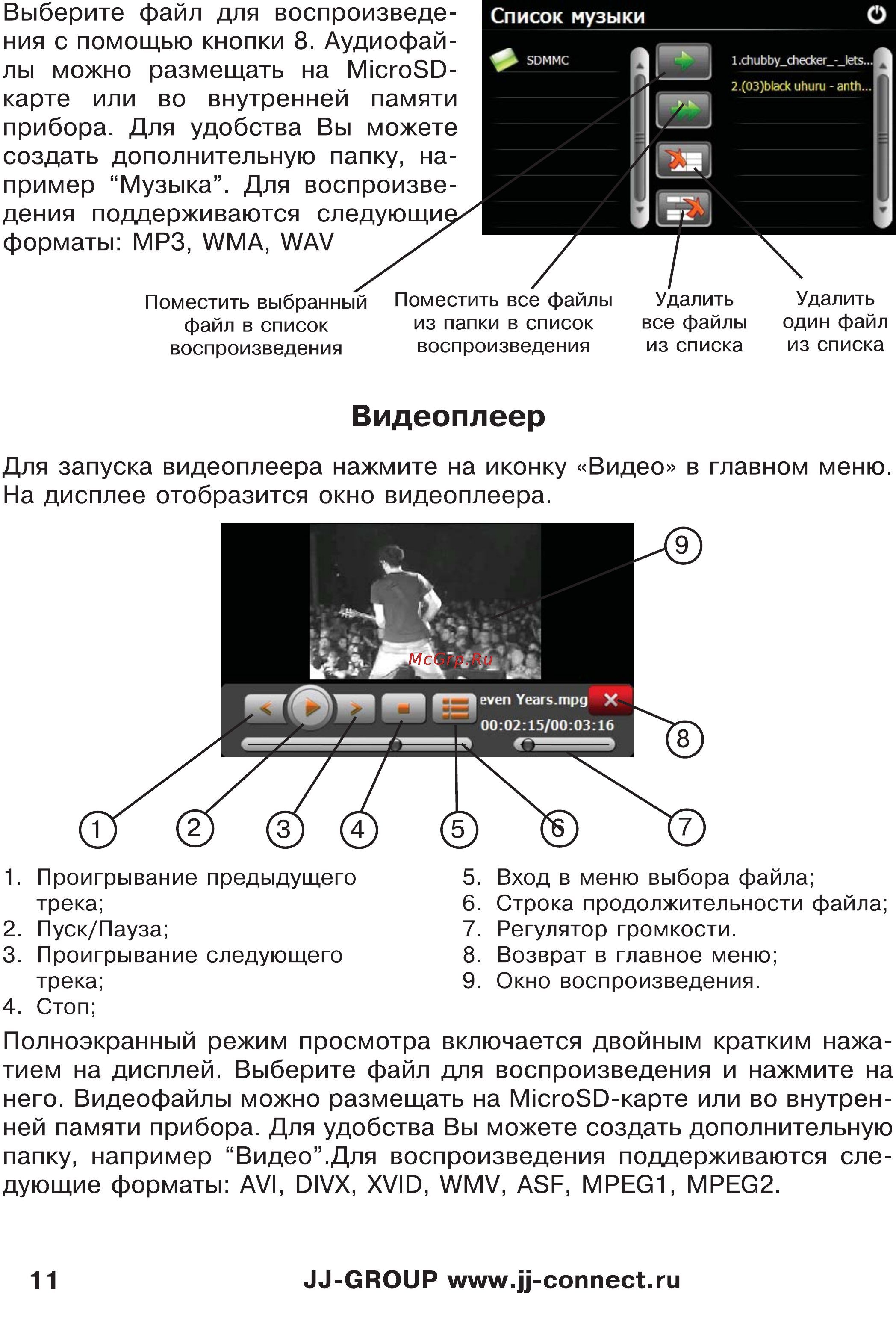 JJ-Connect Autonavigator 3400 WIDE [11/31] Видеоплеер