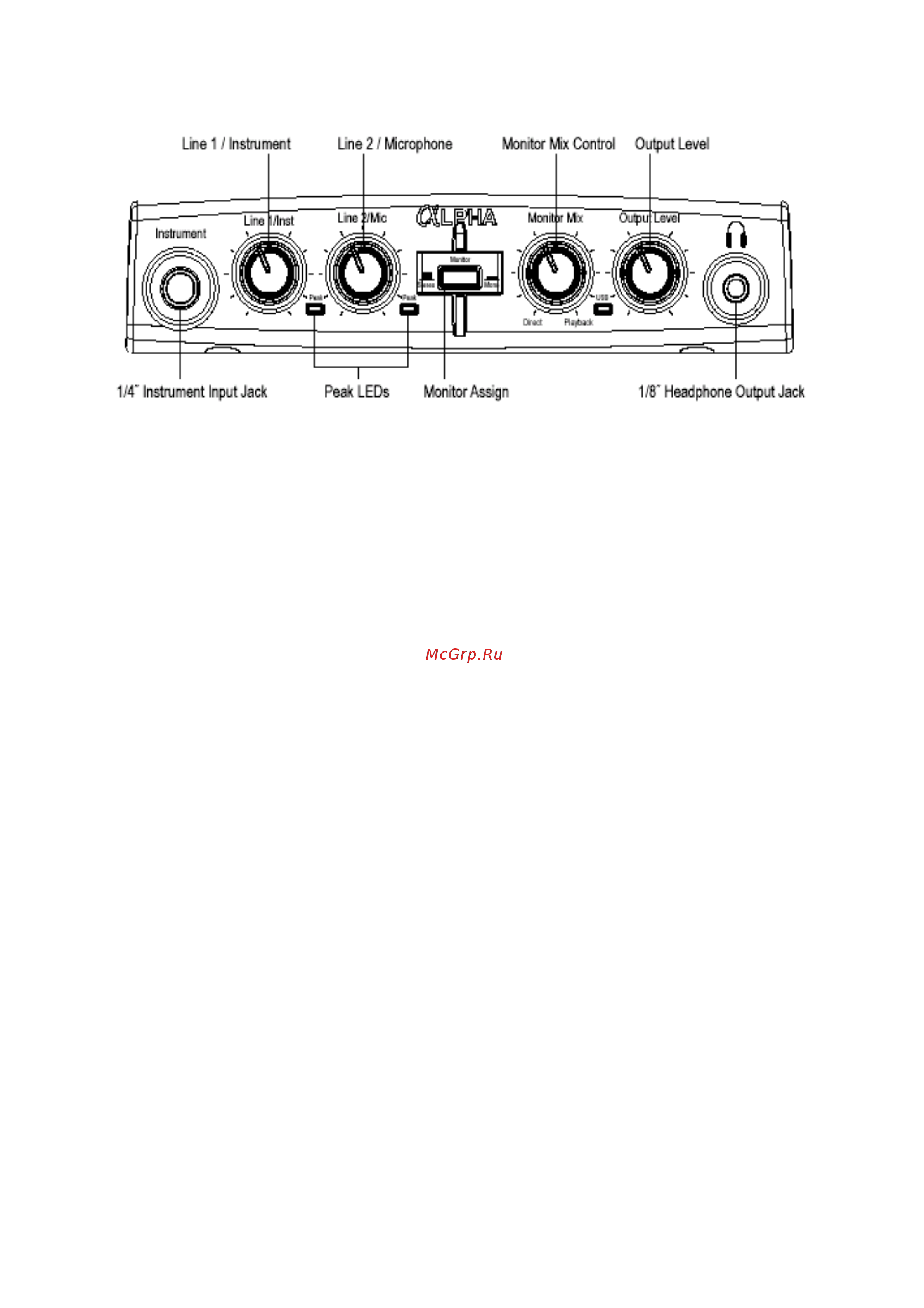 Lexicon ALPHA [10/35] 1 4 instrument input jack