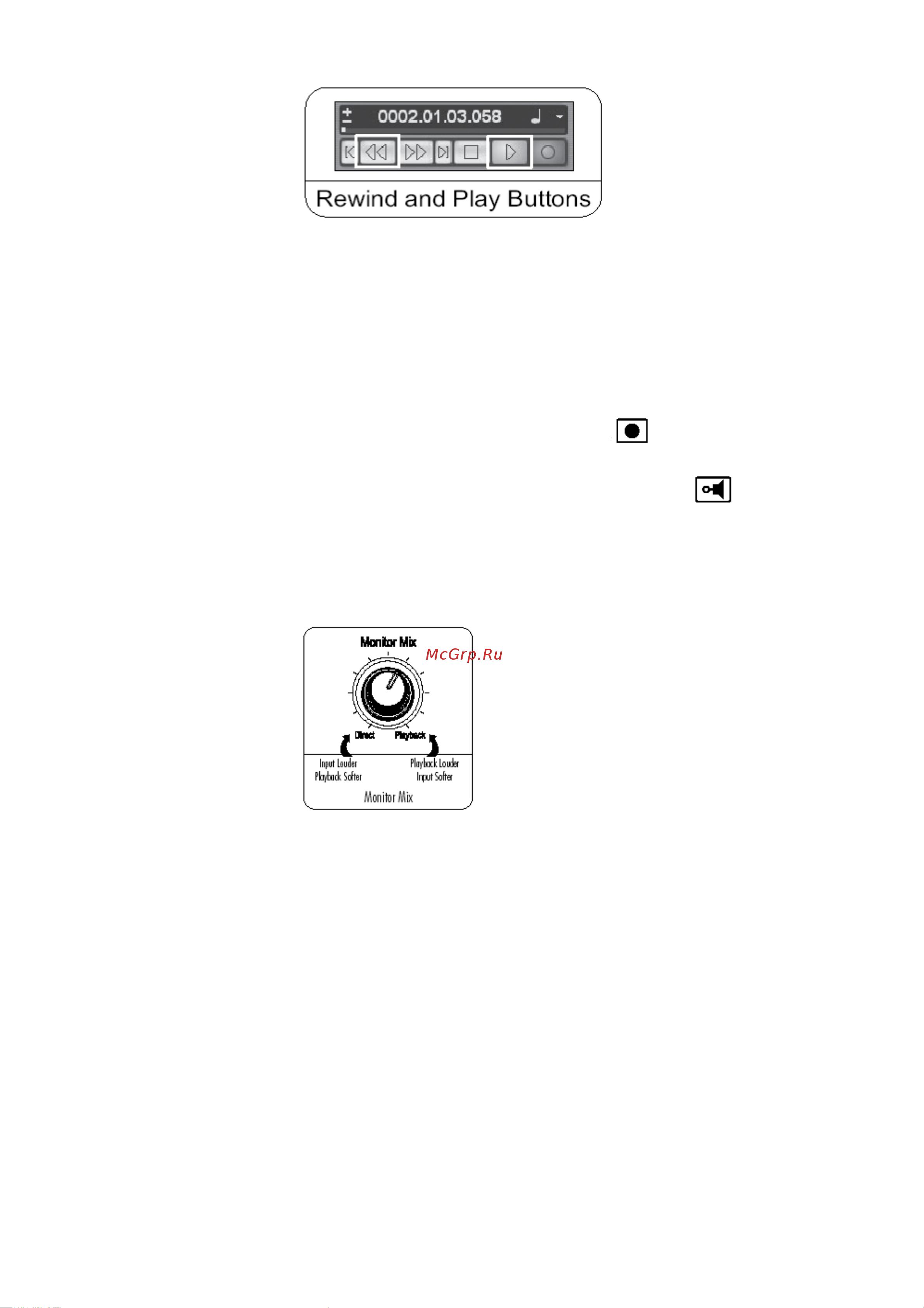 Lexicon ALPHA [25/35] Rewind and play buttons