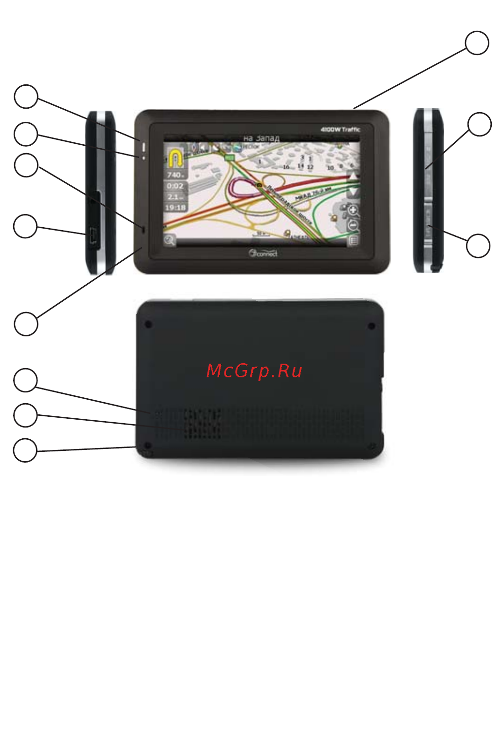 JJ-Connect AutoNavigator 4100W Traffic [6/38] Внешний вид прибора