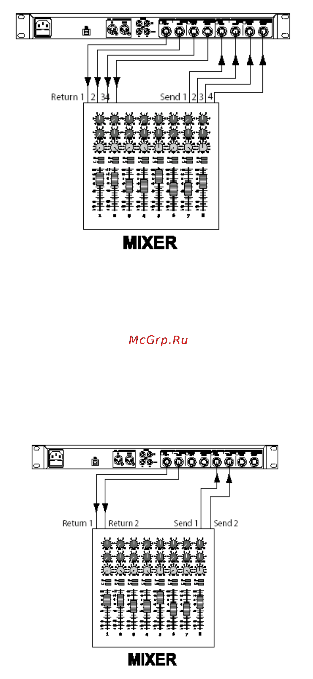 Lexicon MX400XL [15/59] Подключения конфигурации двойного стерео