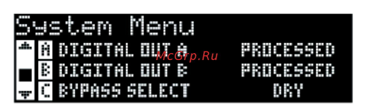 Lexicon MX400 [38/59] Bysten menu