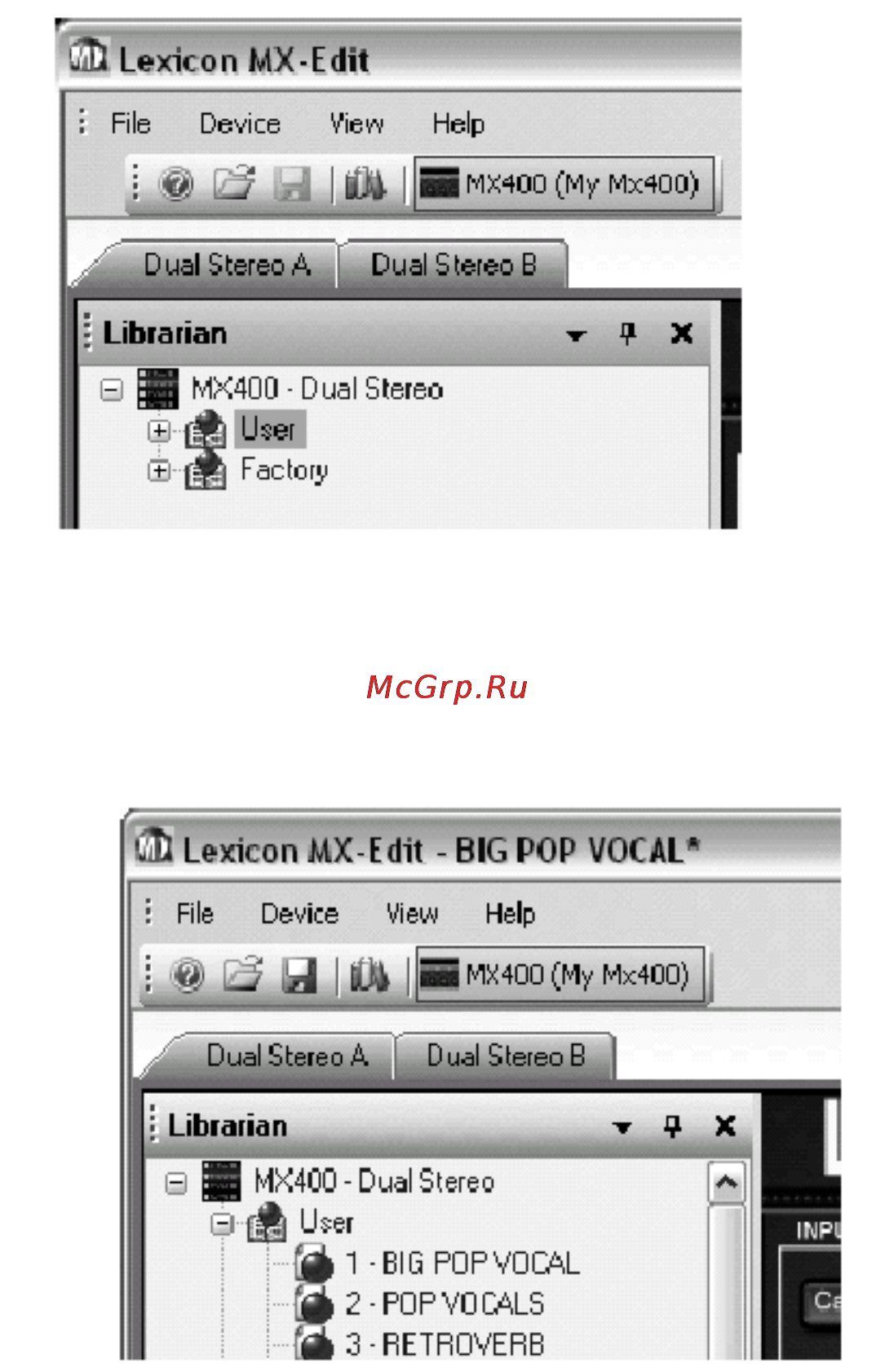 Lexicon MX400 [42/59] Инсталляция программного обеспечения mx edittm editor librarian mac