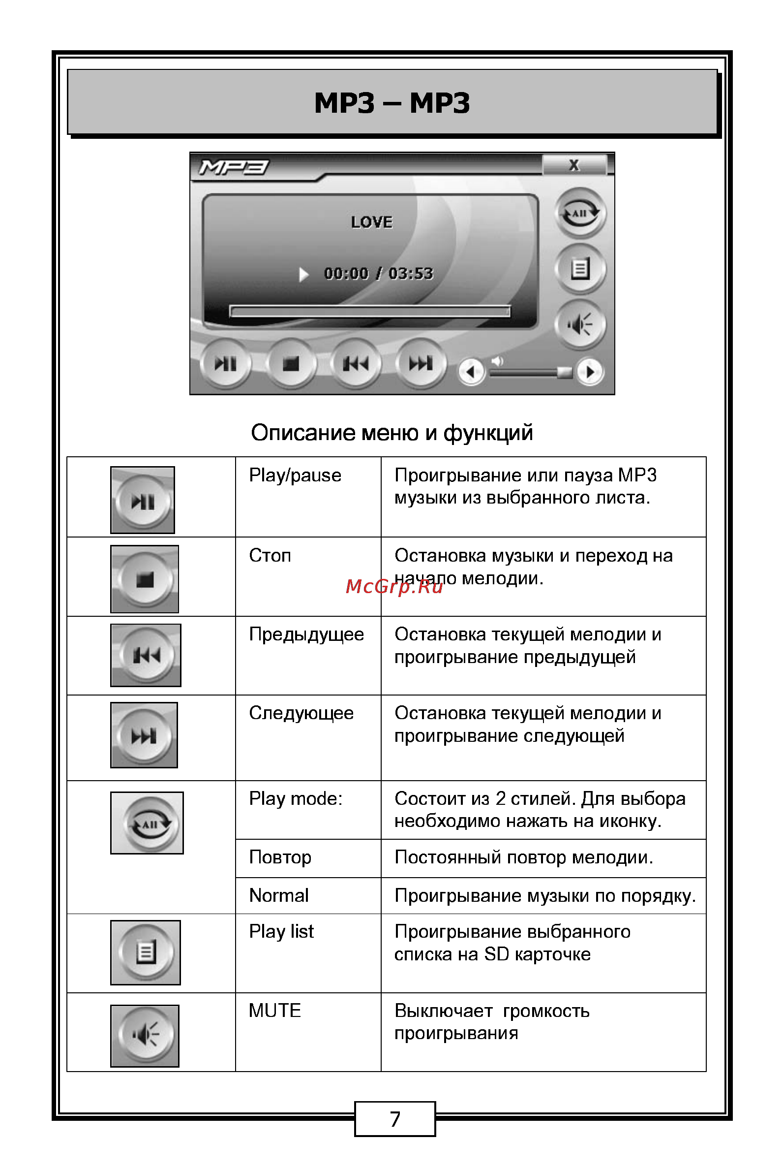 Carmani CC-200 [7/68] Mp3 mp3