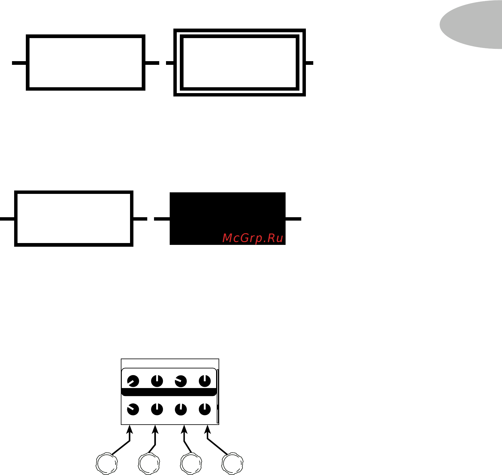 Line6 POD X3 DIRECT DESKTOP GUITAR PREAMP W/USB [35/116] Каждый блок в таблице может быть выделен выключен или включен и его мож но корректировать на свой вкус чтобы выбрать блок в главном меню следует использовать кнопку 4 way nav как только блок выбран вокруг него появится рамка