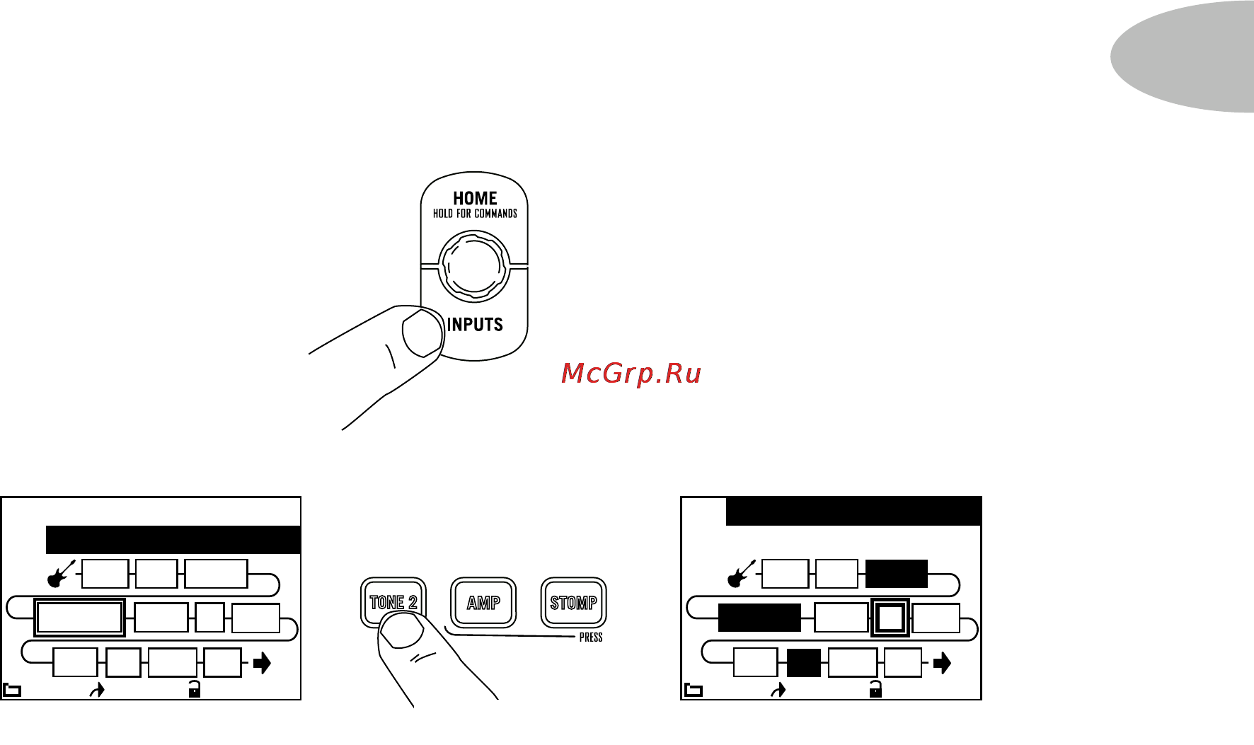 Line6 POD X3 DIRECT DESKTOP GUITAR PREAMP W/USB [37/116] Или работать с двумя независимыми дорожками с одного входа как если бы ты работал с двумя усилителями одновременно назовем это мик сом