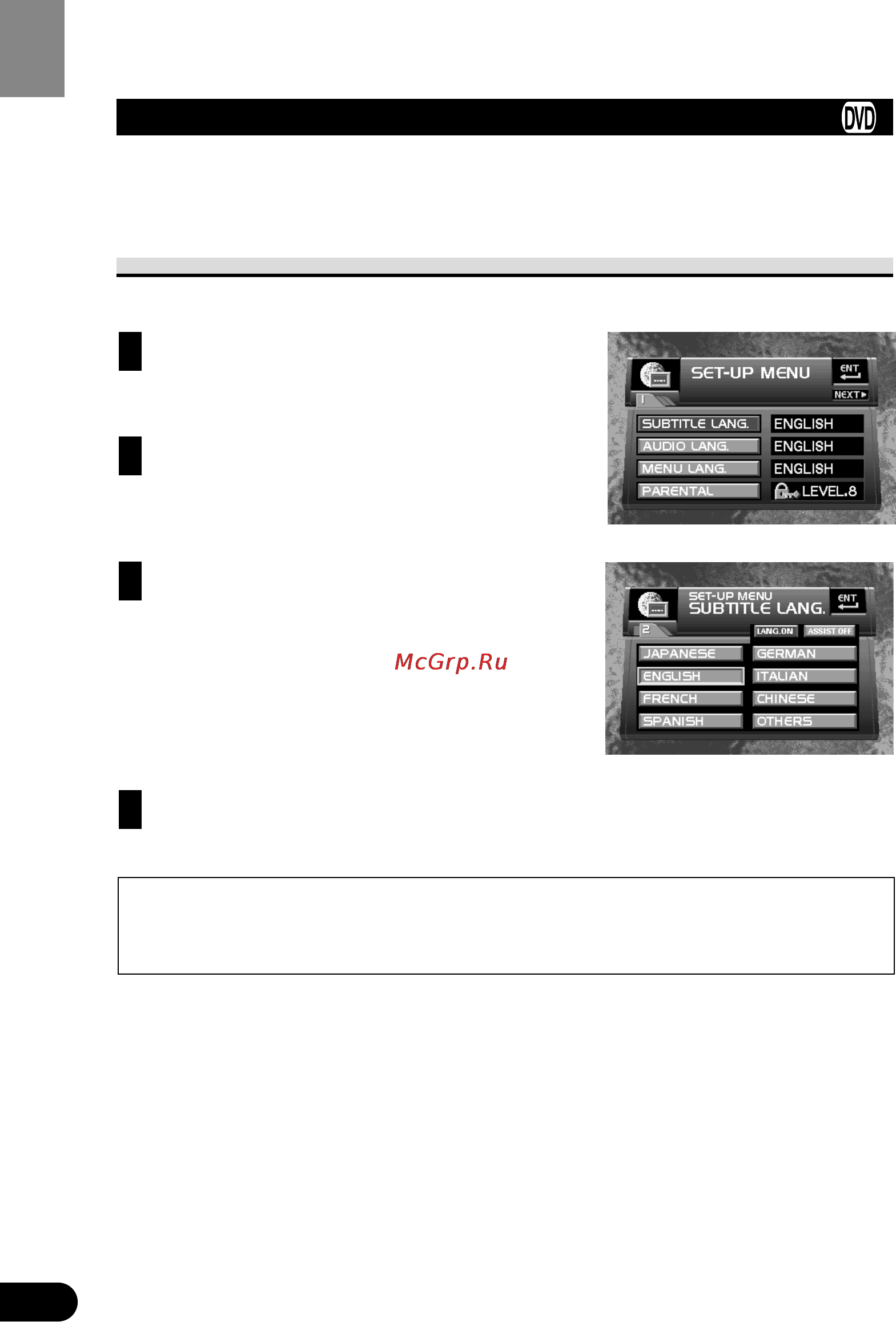 Pioneer XDV-P9-II [42/80] Setting subtitles and assist subtitles on off