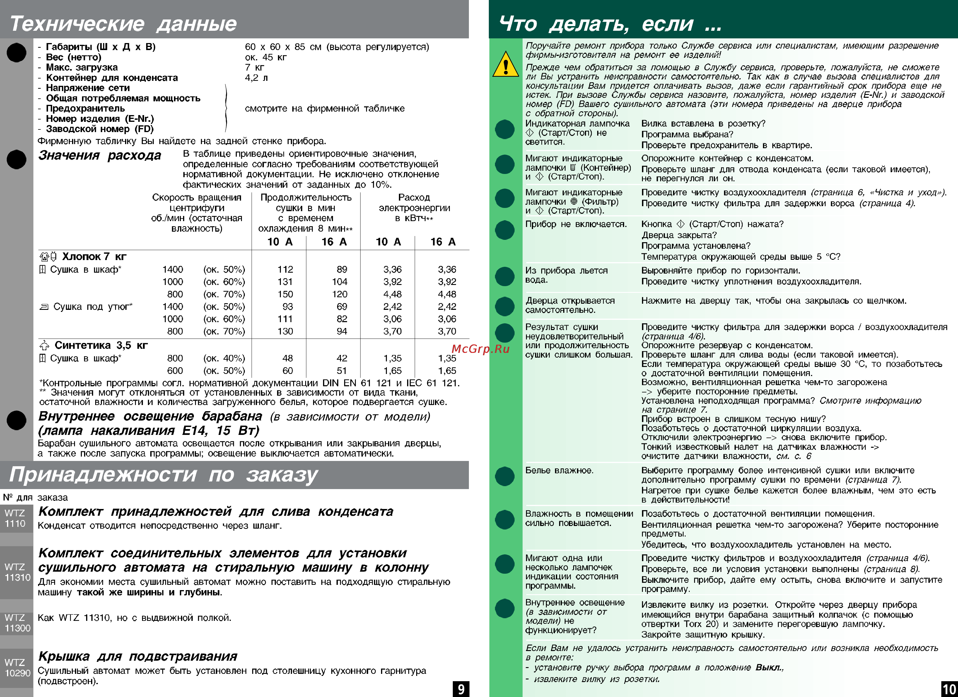 Bosch WTE86304OE Инструкция по эксплуатации онлайн [7/8] 7198