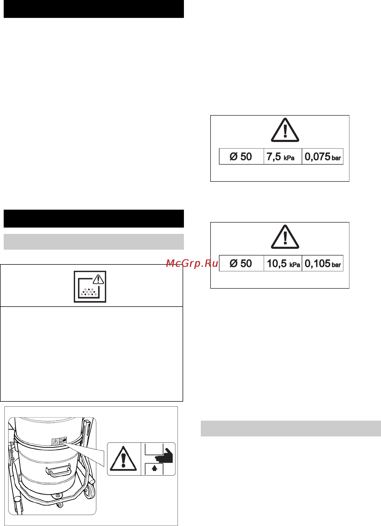 Karcher IV 60/27-1 M B1 [214/250] Ohutusalased märkused