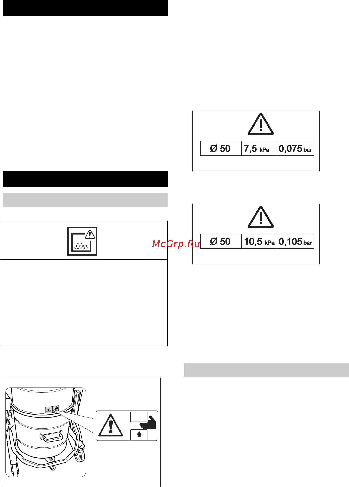 Karcher IV 60/27-1 M B1 [85/250] Säkerhetsanvisningar