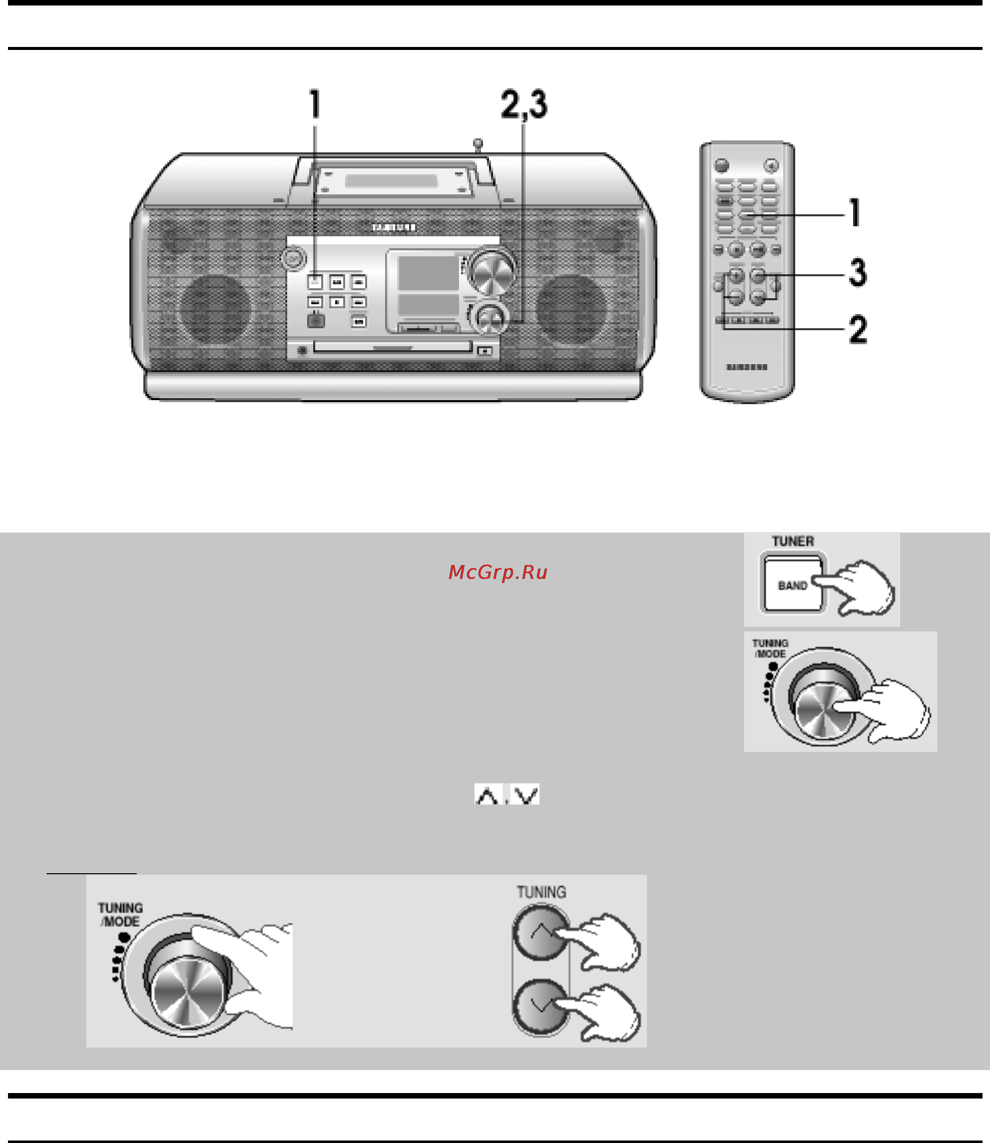 Samsung RCD-Y95 [10/32] Выбор запомненной радиостанции
