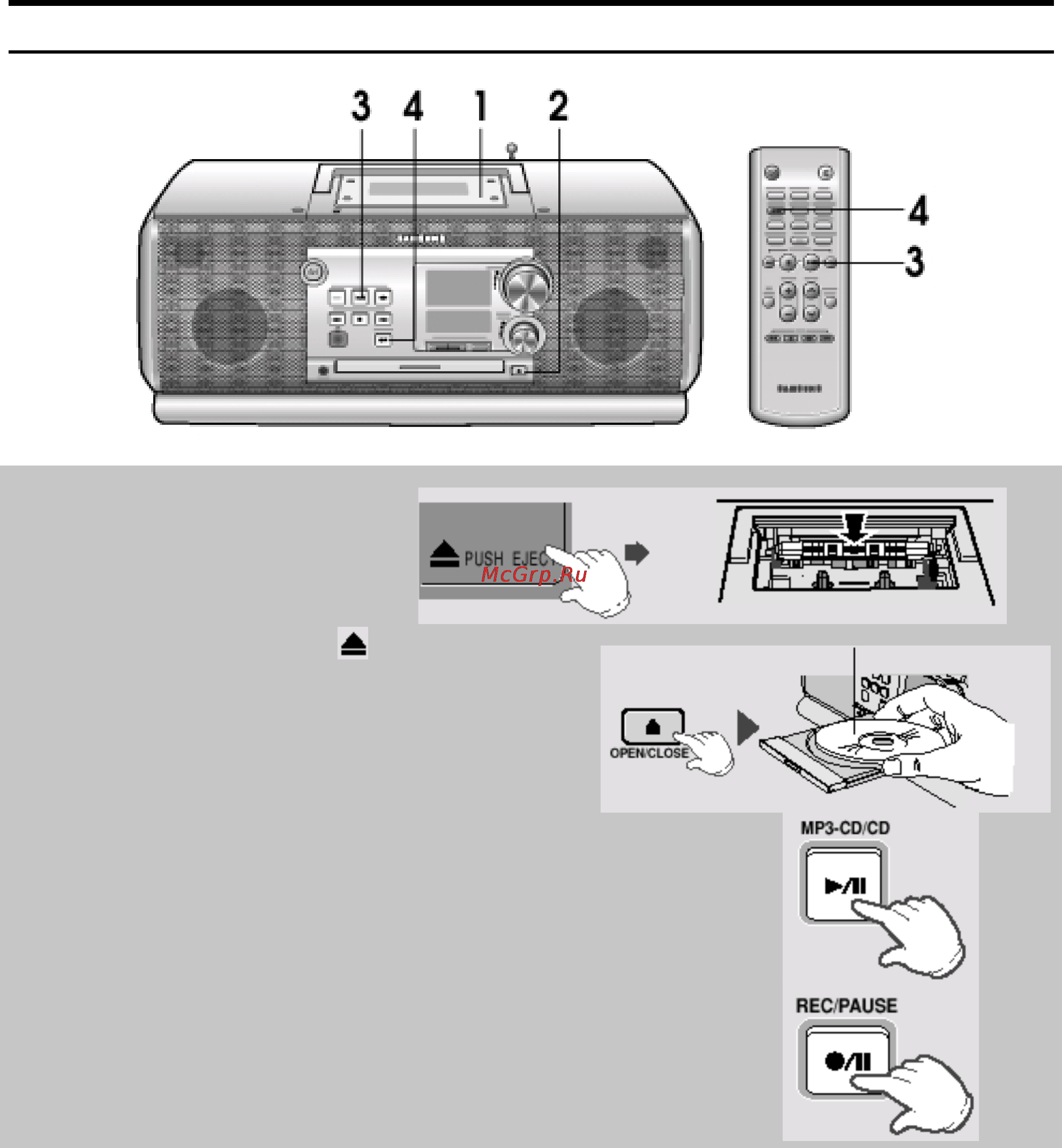 Samsung RCD-Y95 [22/32] Запись с компакт диска диска mp3 cd