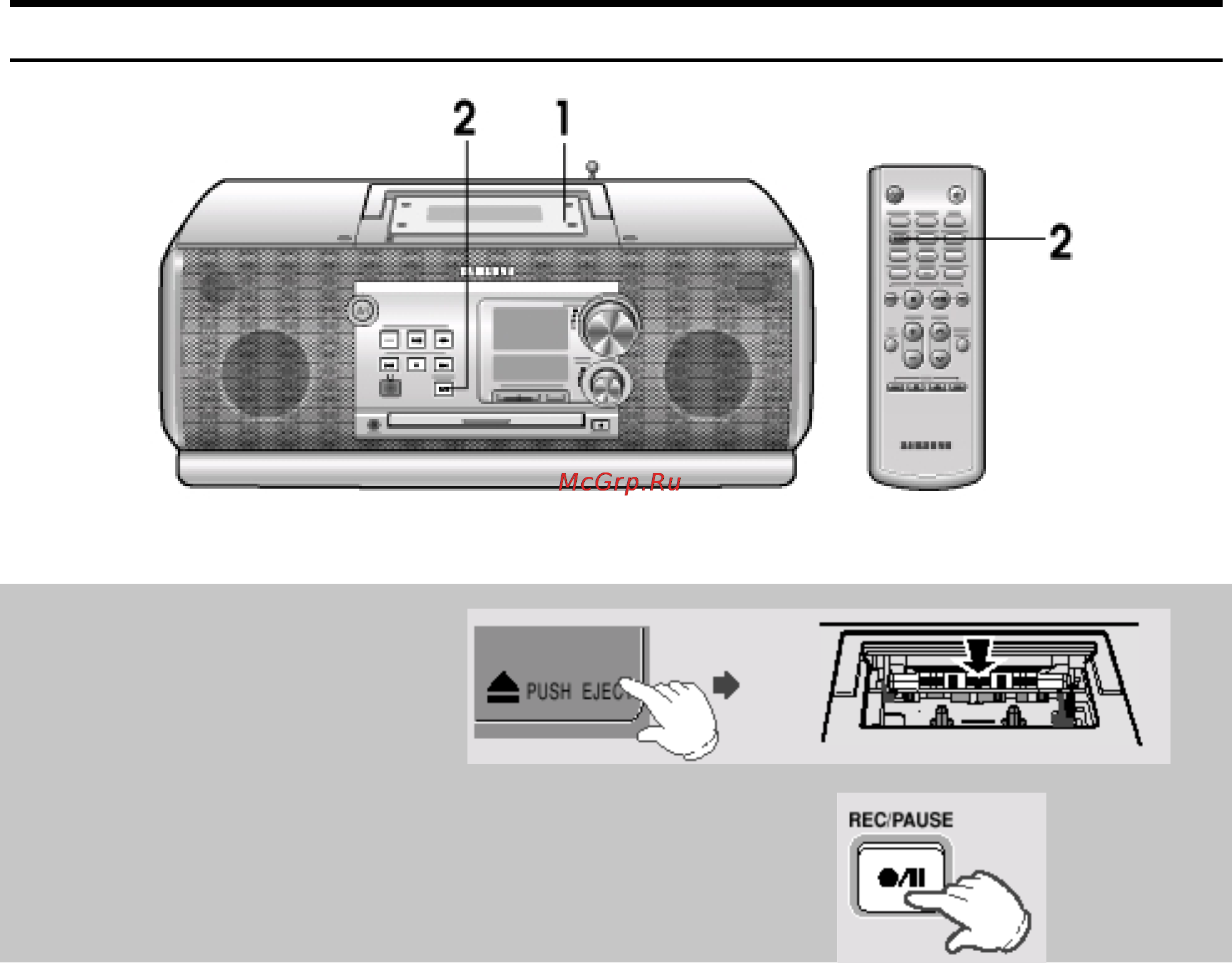 Samsung RCD-Y95 [23/32] Запись от встроенного микрофона