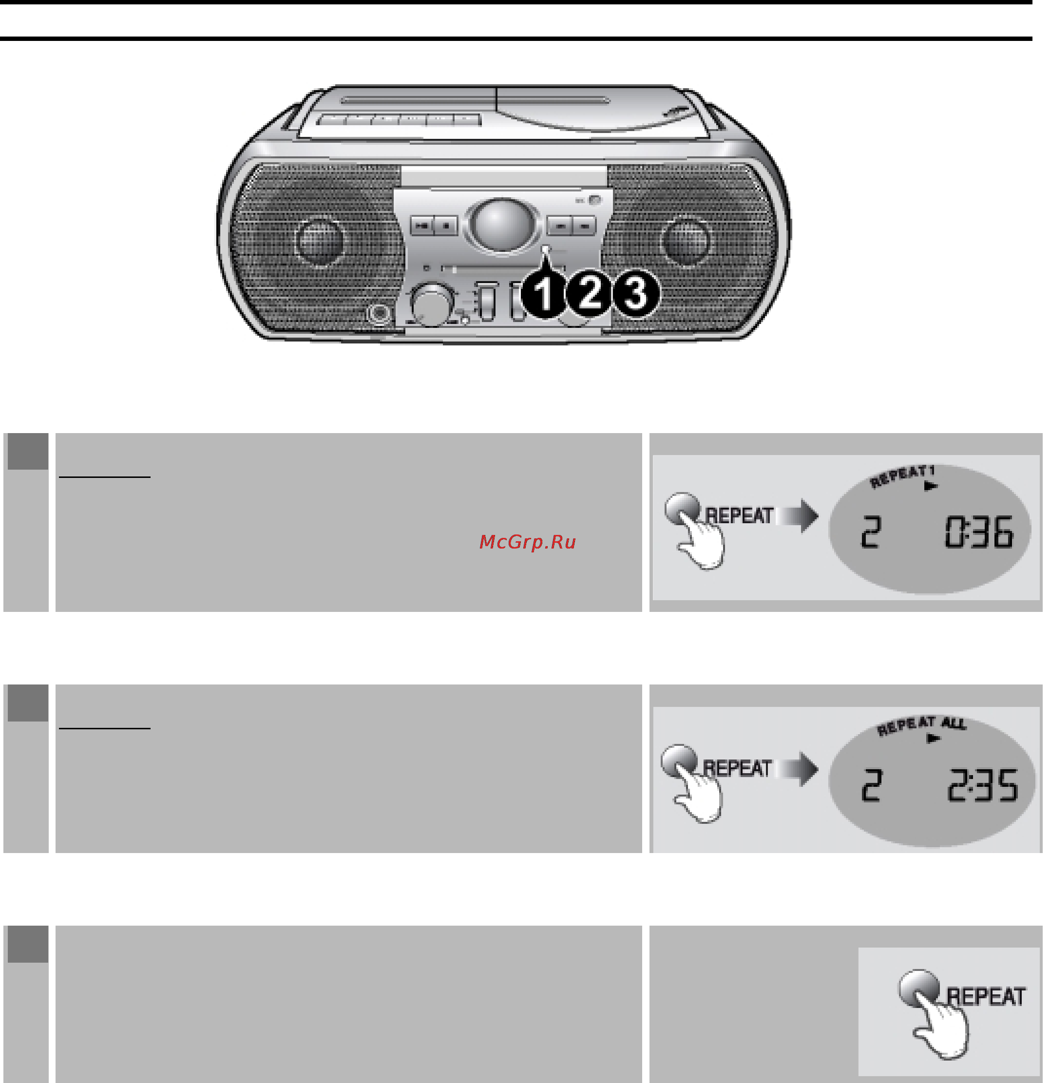 Samsung RCD-Y40 [11/20] Повтор компакт диска