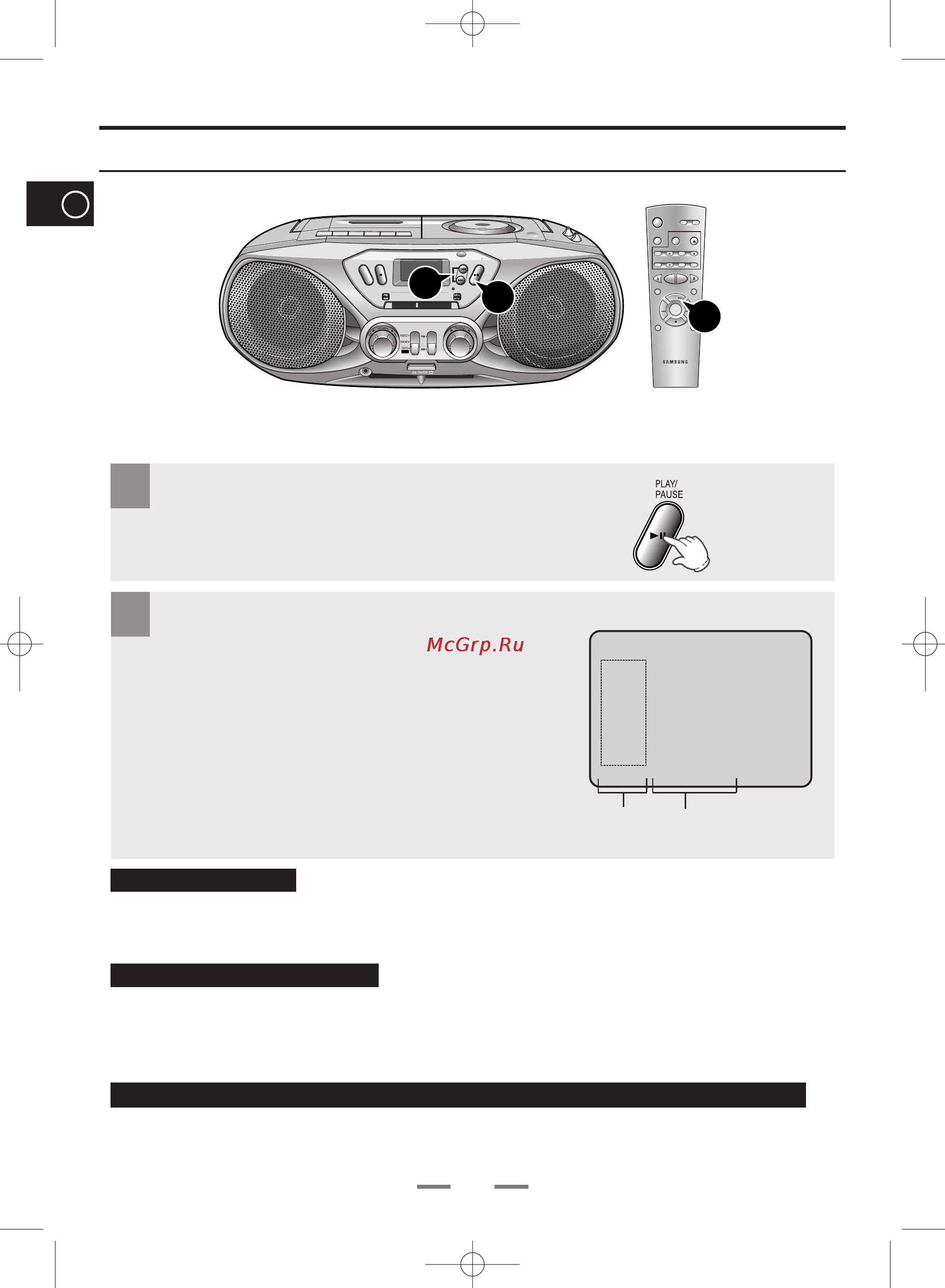 Samsung RCD-VS30 [12/38] Непосредственное управление воспроизведением диска mp3 cd