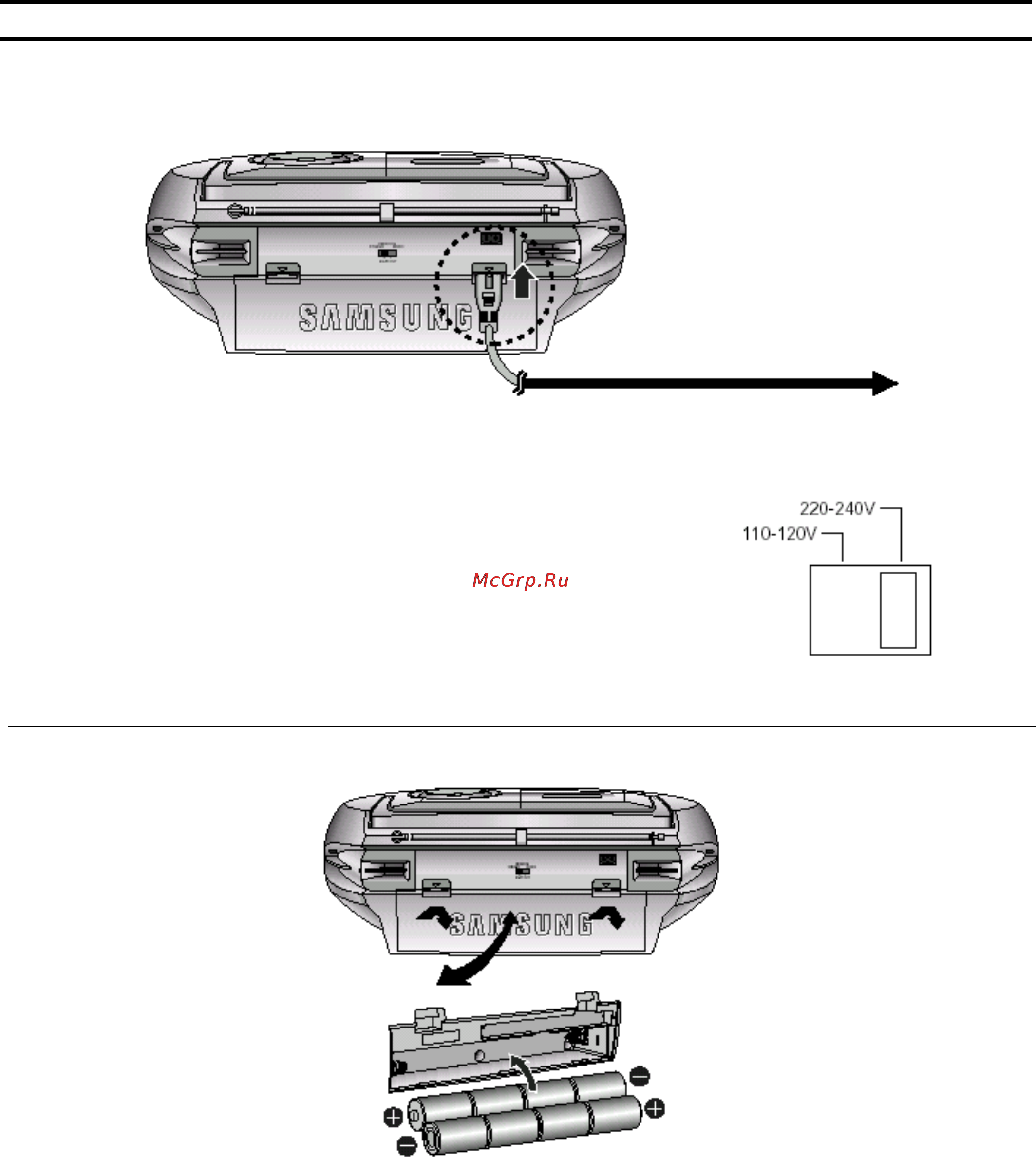 Samsung RCD-S30 [5/19] Батареи