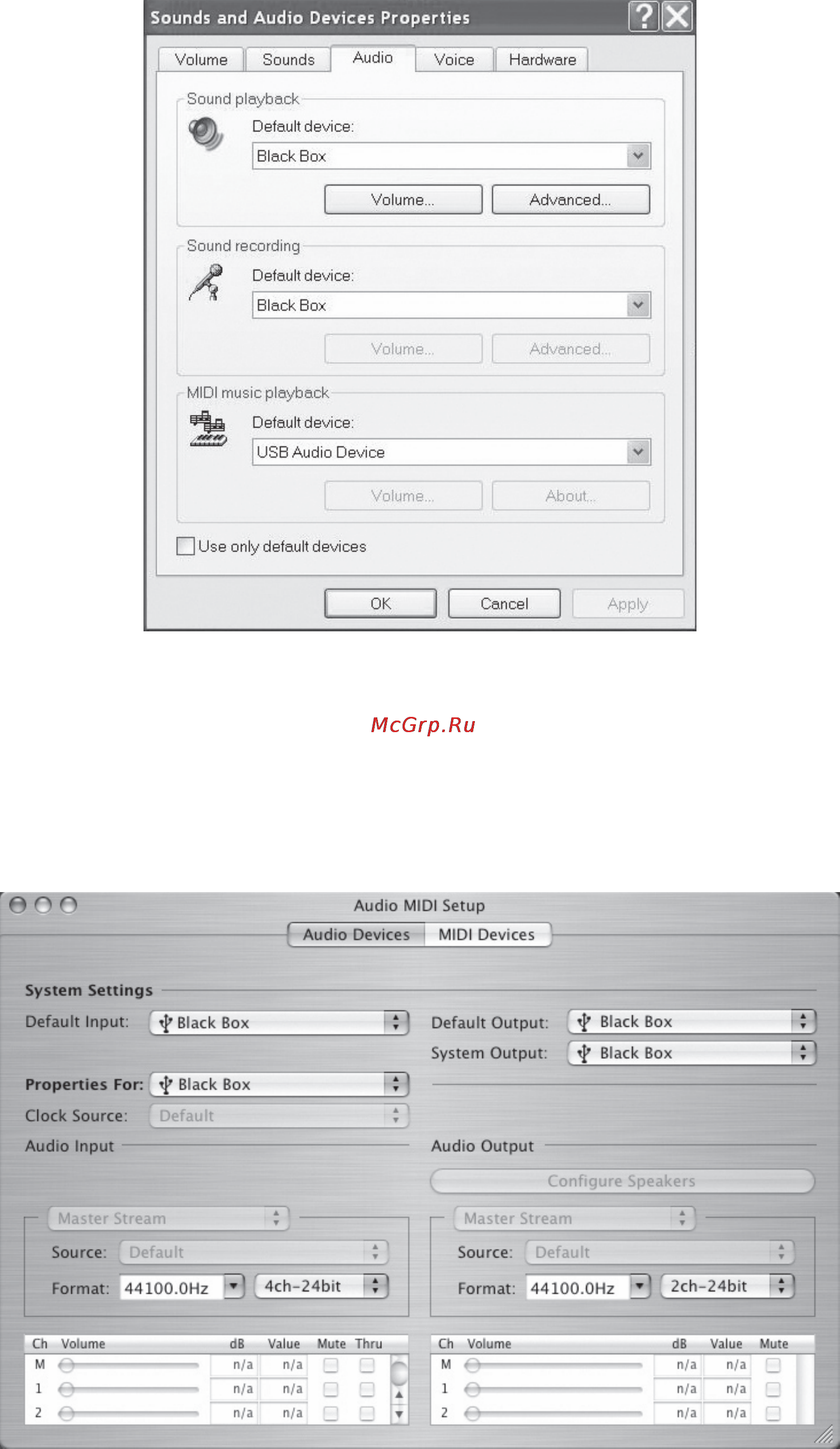 M-Audio BLACK BOX [3/8] Macintosh аудио и midi установки