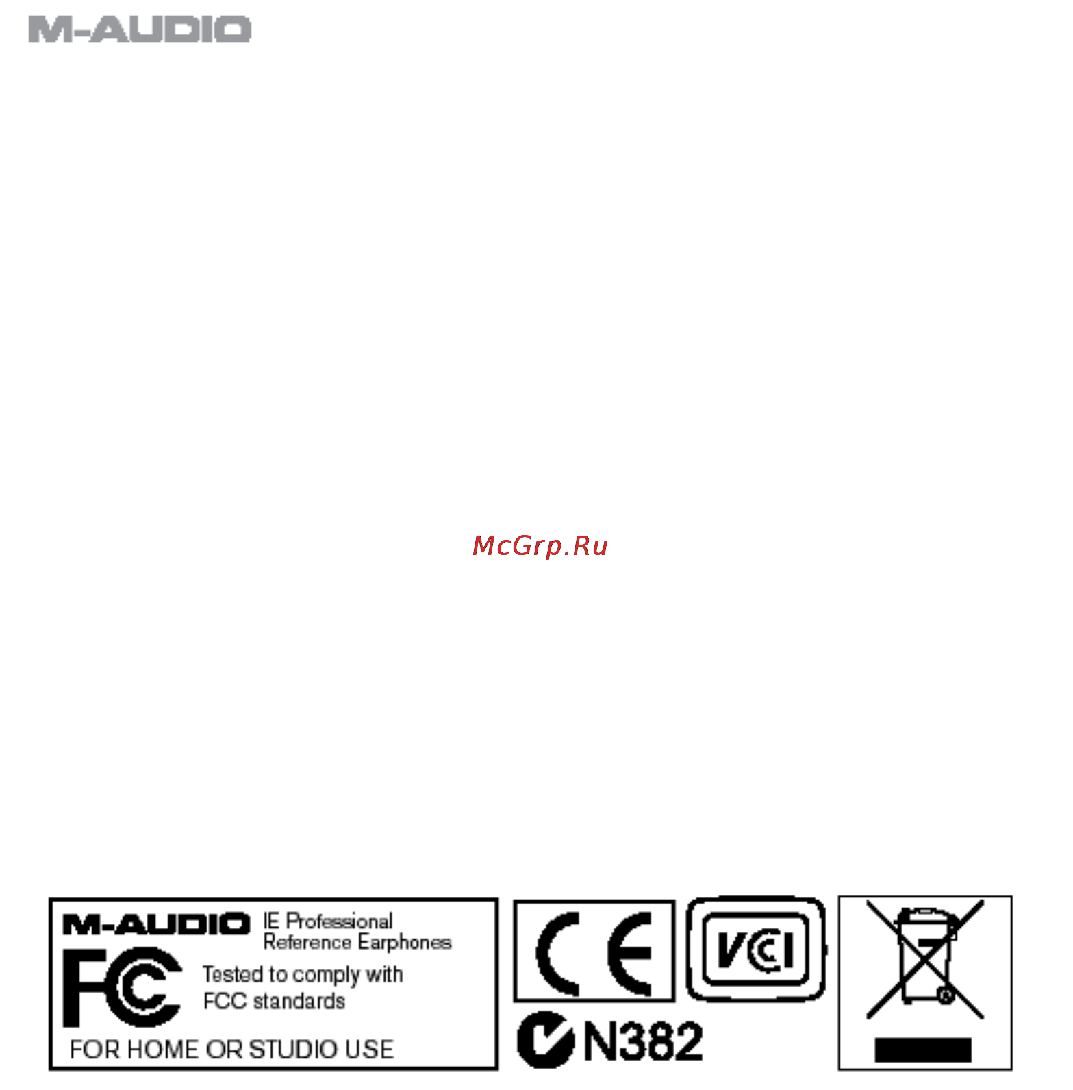 M-Audio IE-10 [12/12] Сертификат европейского союза