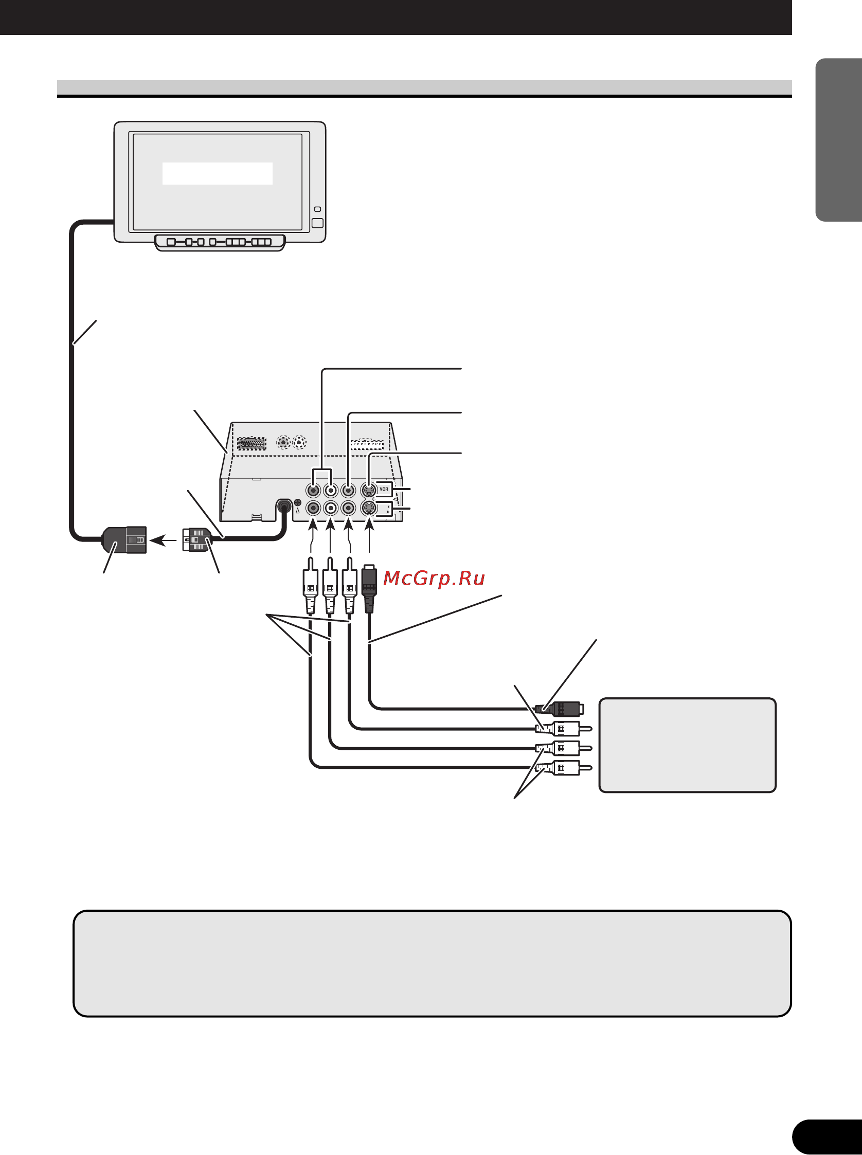 Pioneer AVD-W6010 [27/112] Connection diagram vcr input