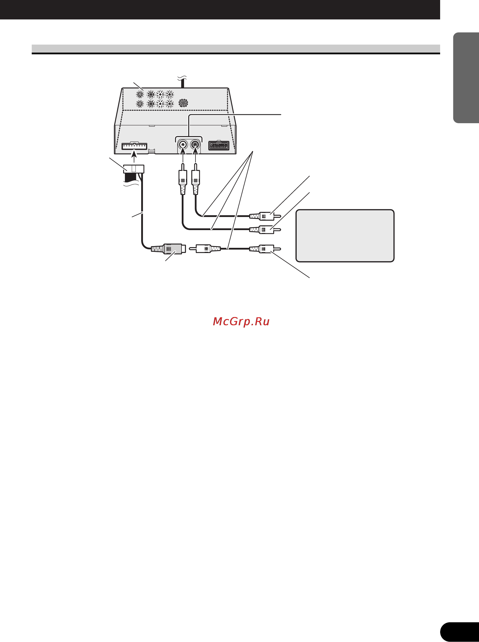 Pioneer AVD-W6010 [29/112] Connecting the rca audio and video output