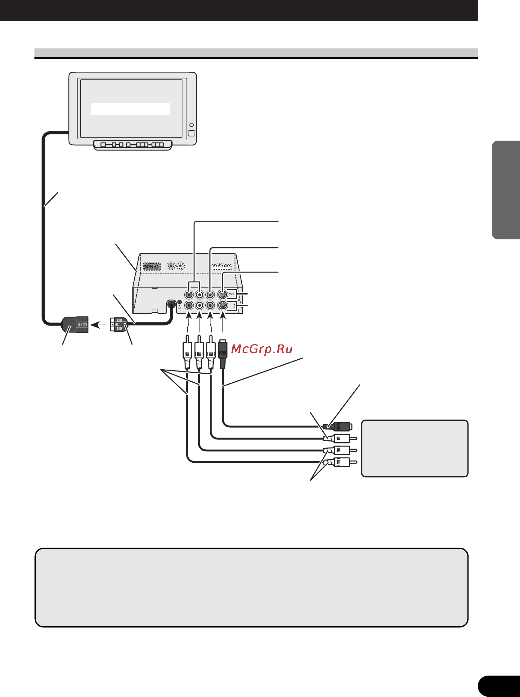 Pioneer AVD-W6010 [63/112] Diagrama de conexión entrada vcr
