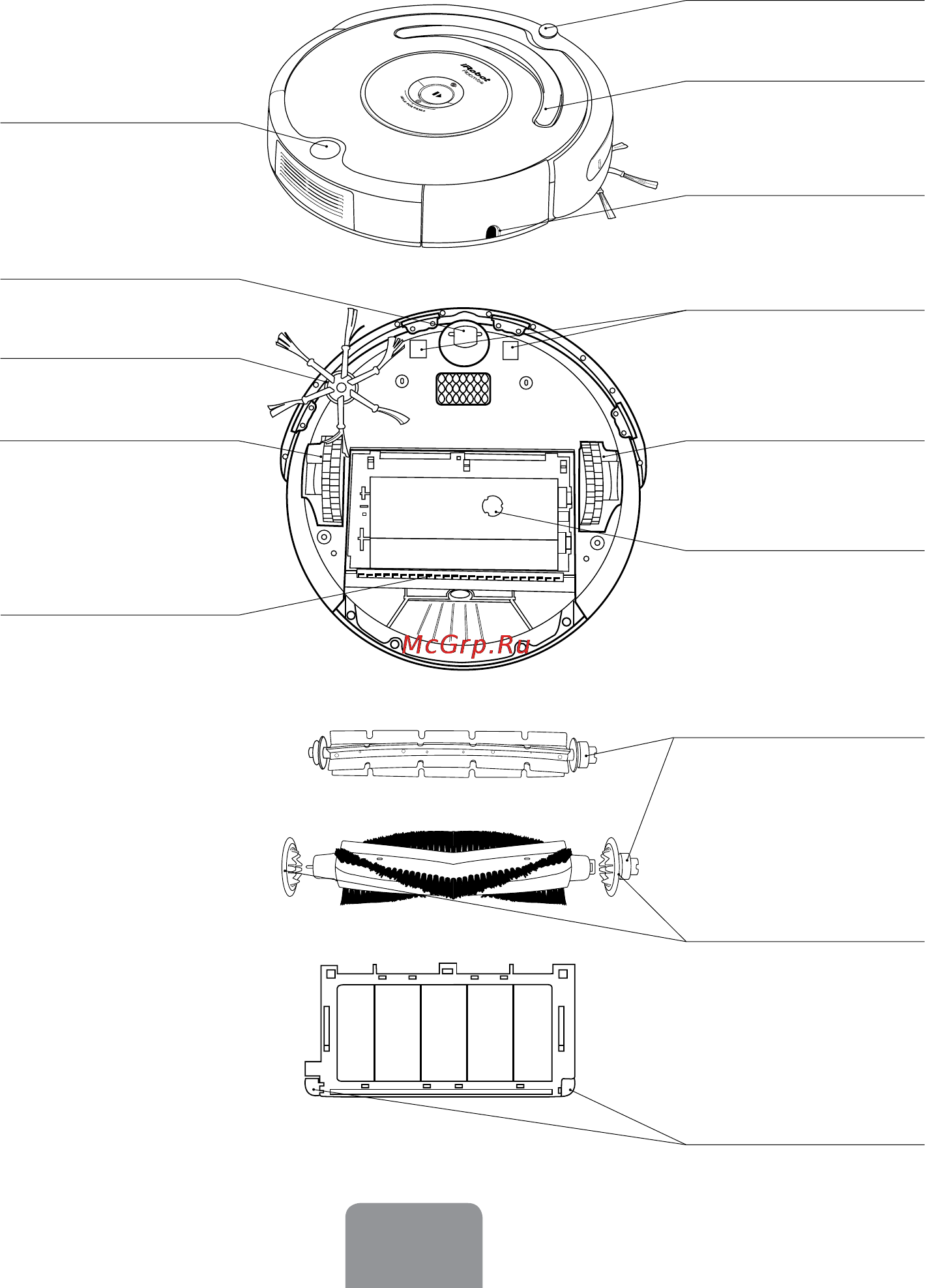 Irobot Roomba 531 [5/36] Устройство пылесоса roomba