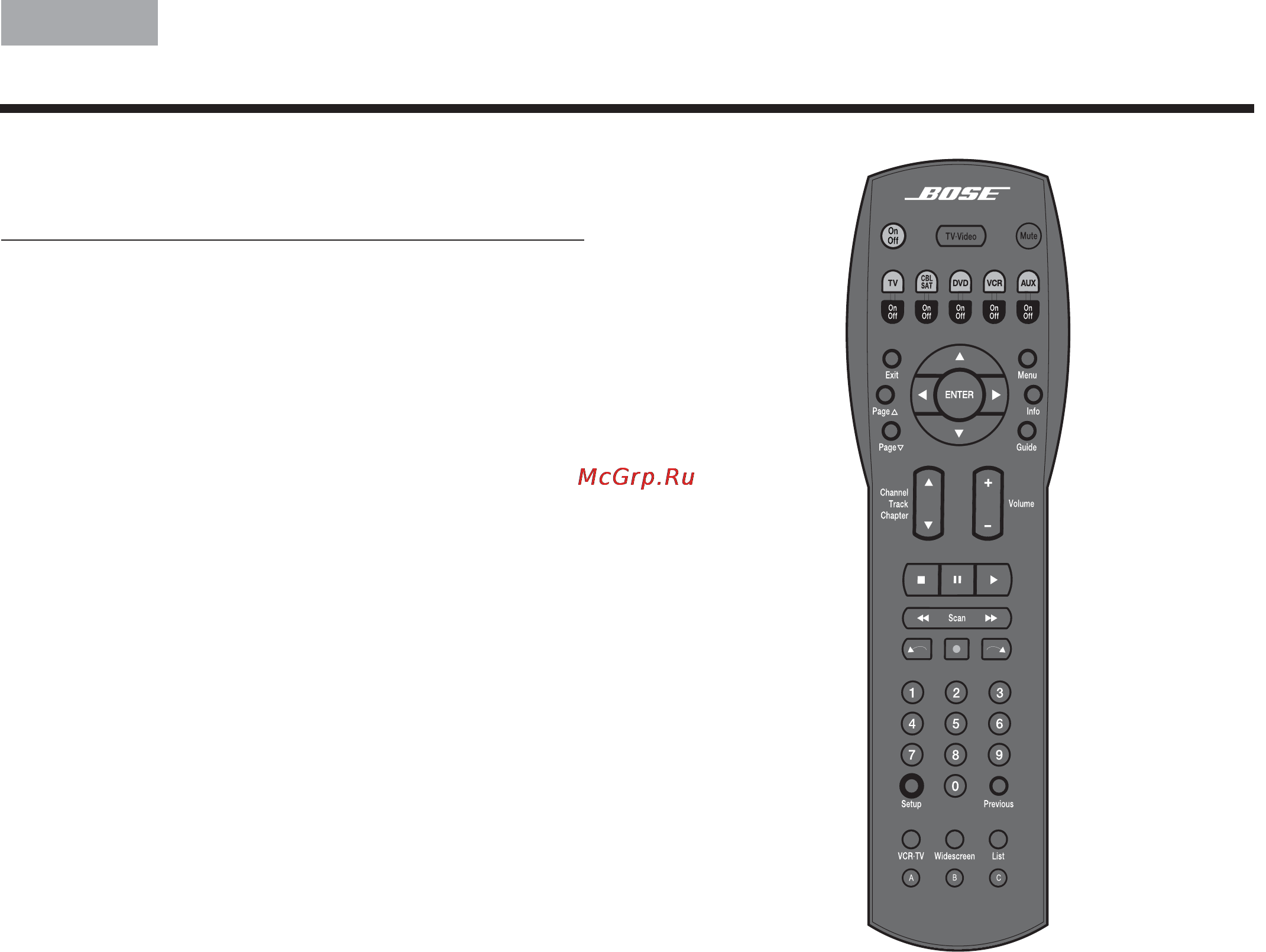 Bose CineMate II Graphite [19/32] Пульт ду cinemate gs серии ii