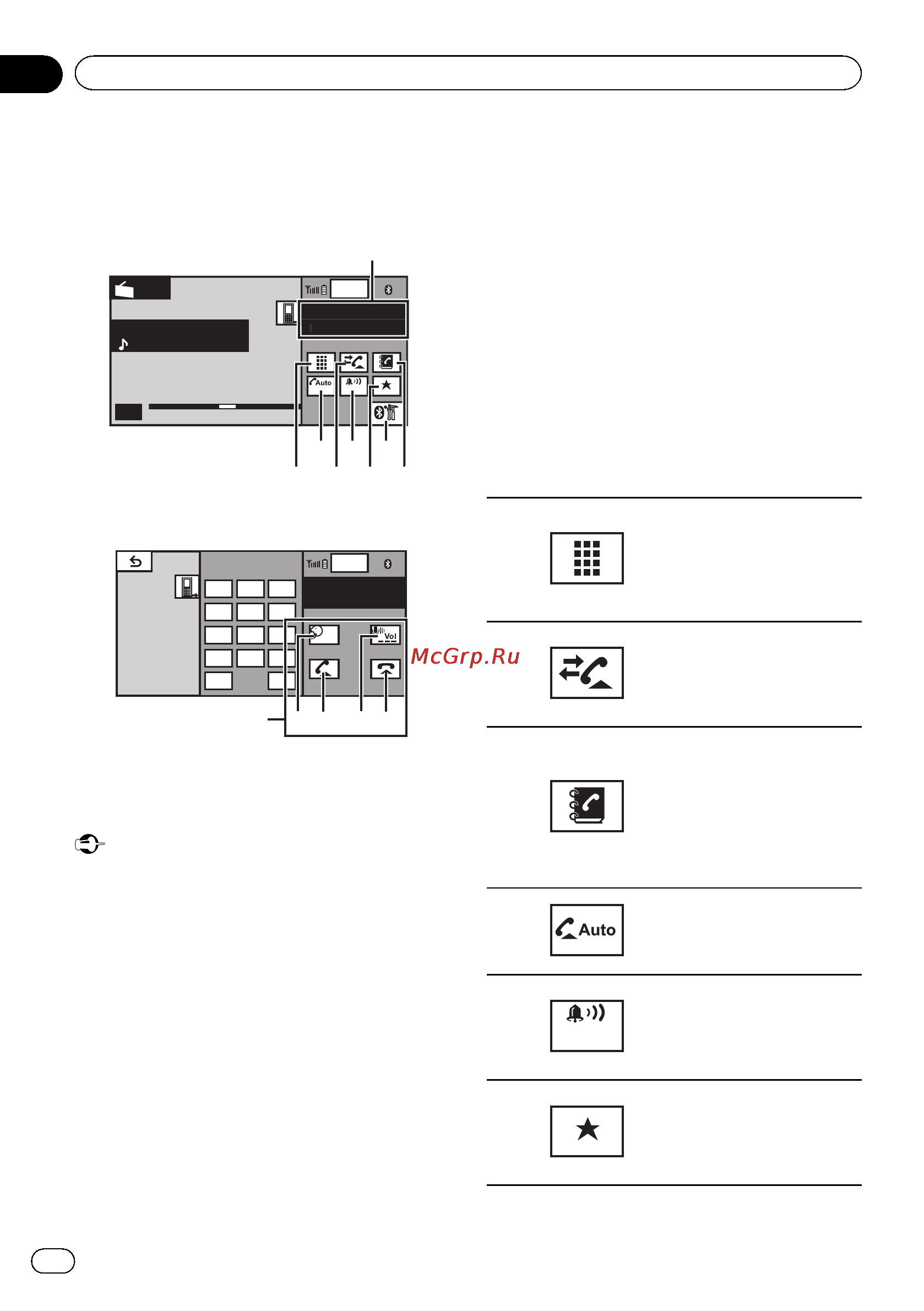 Pioneer AVH-P4350DVD [28/132] Телефон с поддержкой bluetooth
