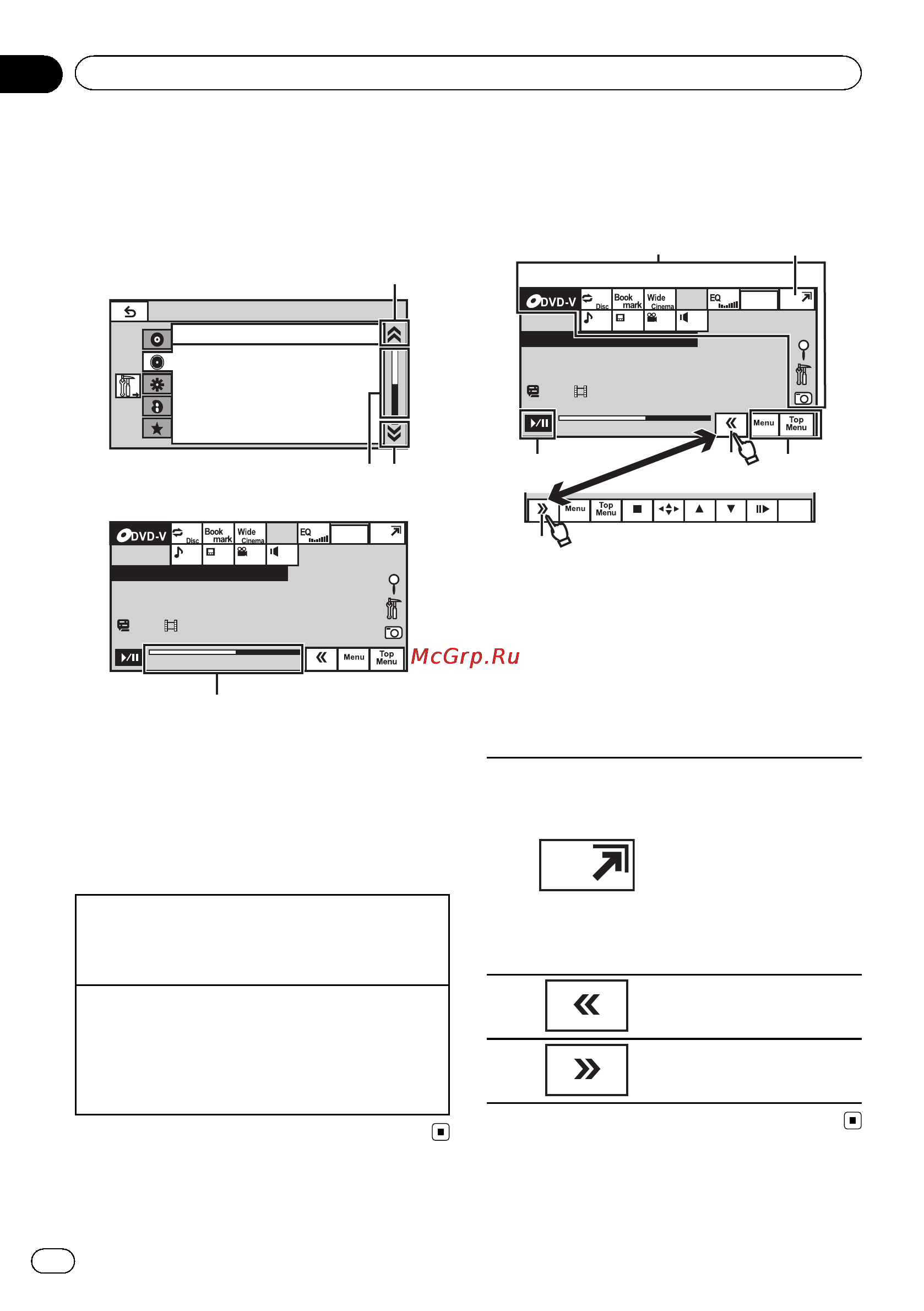 Pioneer AVH-2300 DVD [12/88] Активация кнопок сенсорной панели