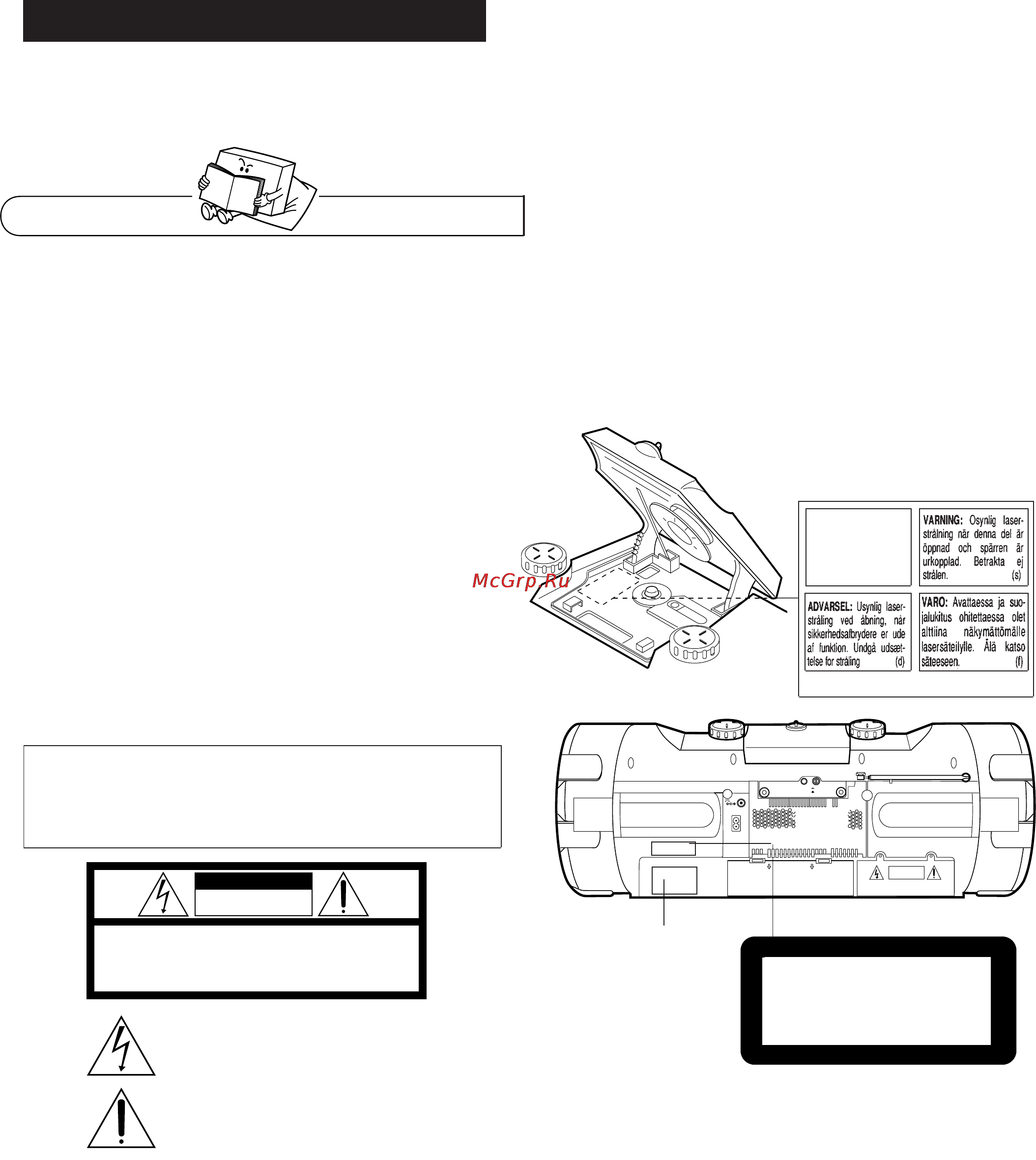 JVC RV-B99 BU [2/28] Class 1 laser product