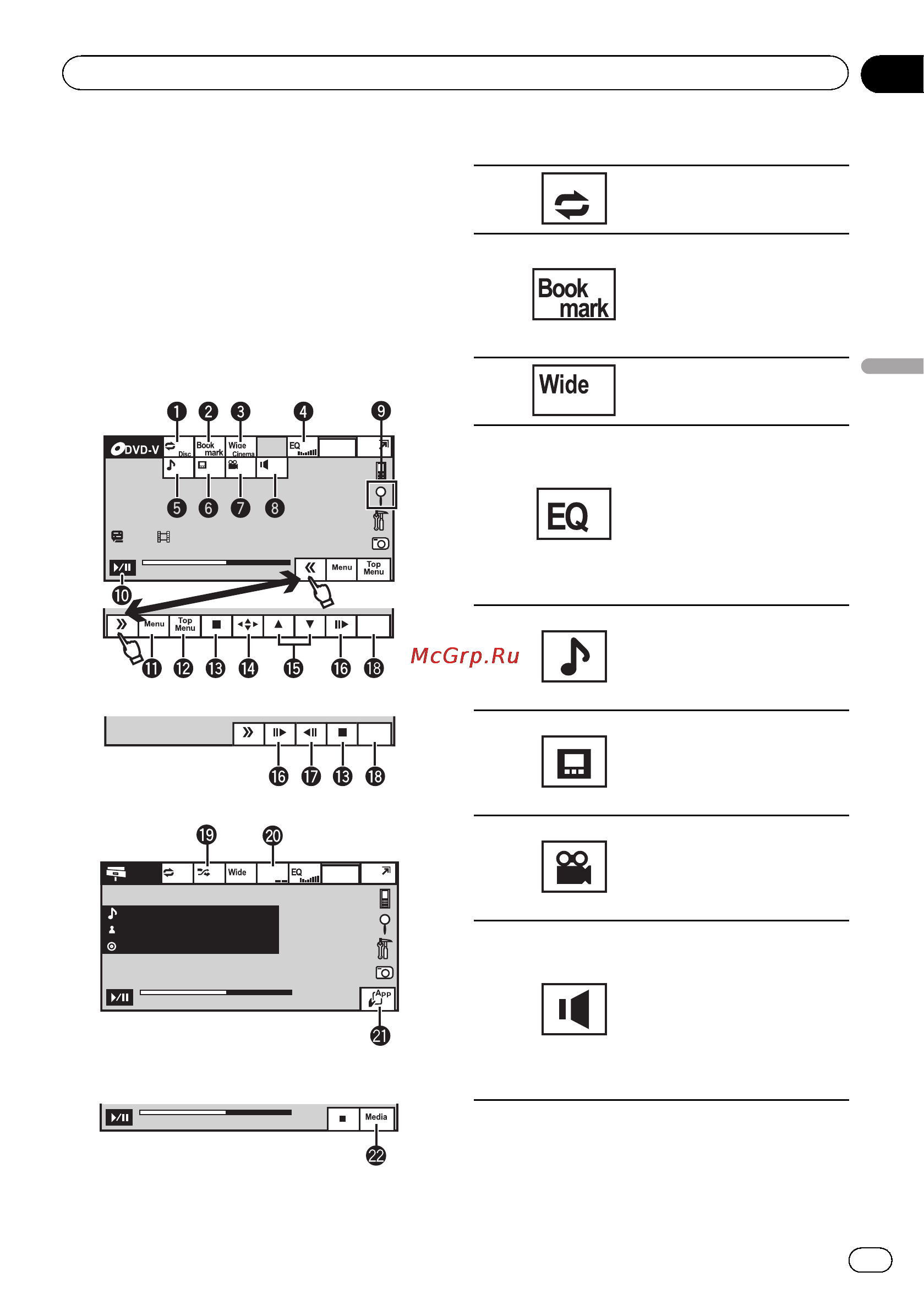 Pioneer AVH-6300BT [15/76] Introduction of video playback operations