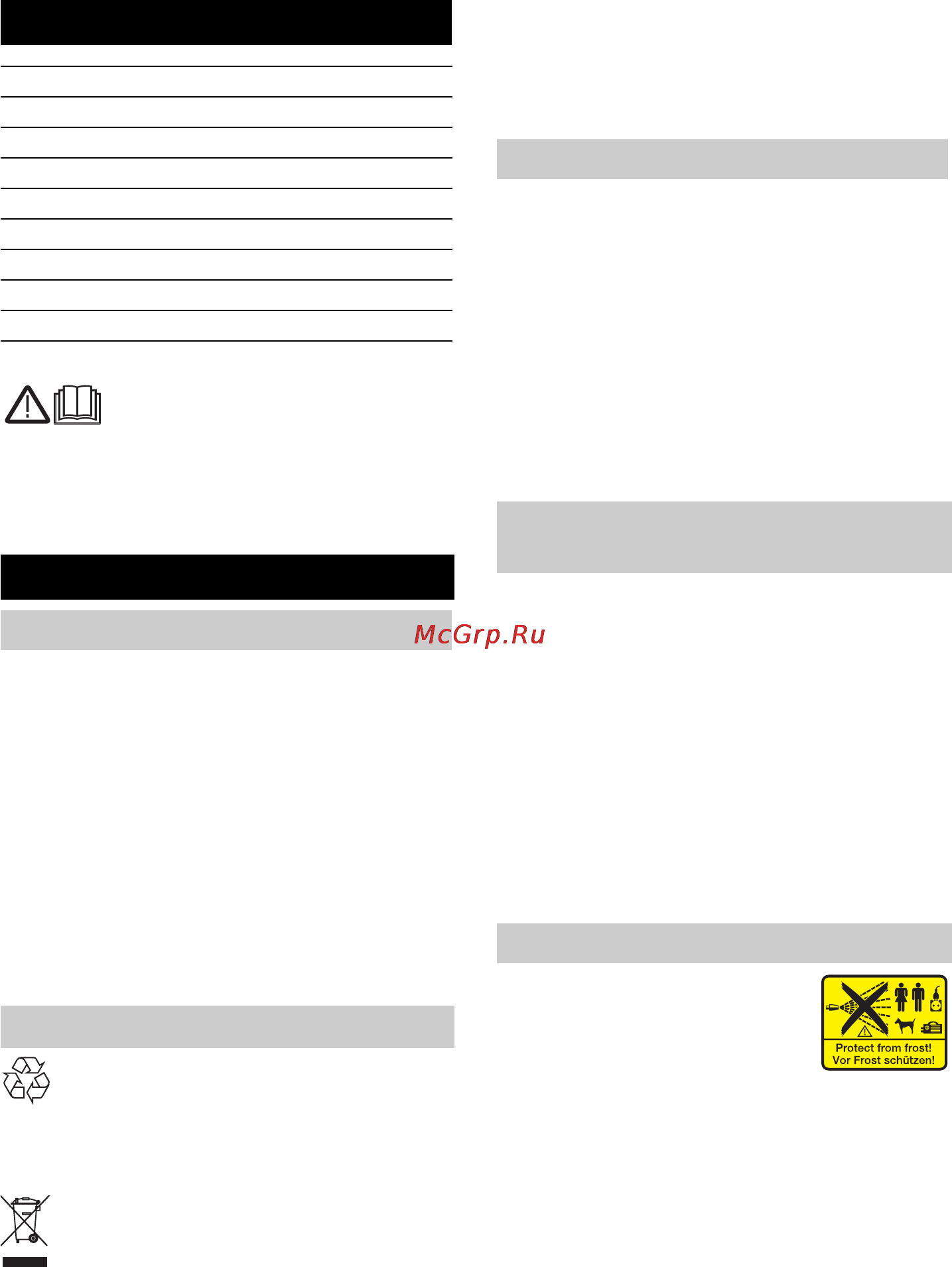 Karcher K 3.65 MD EU [42/212] Símbolos en el aparato