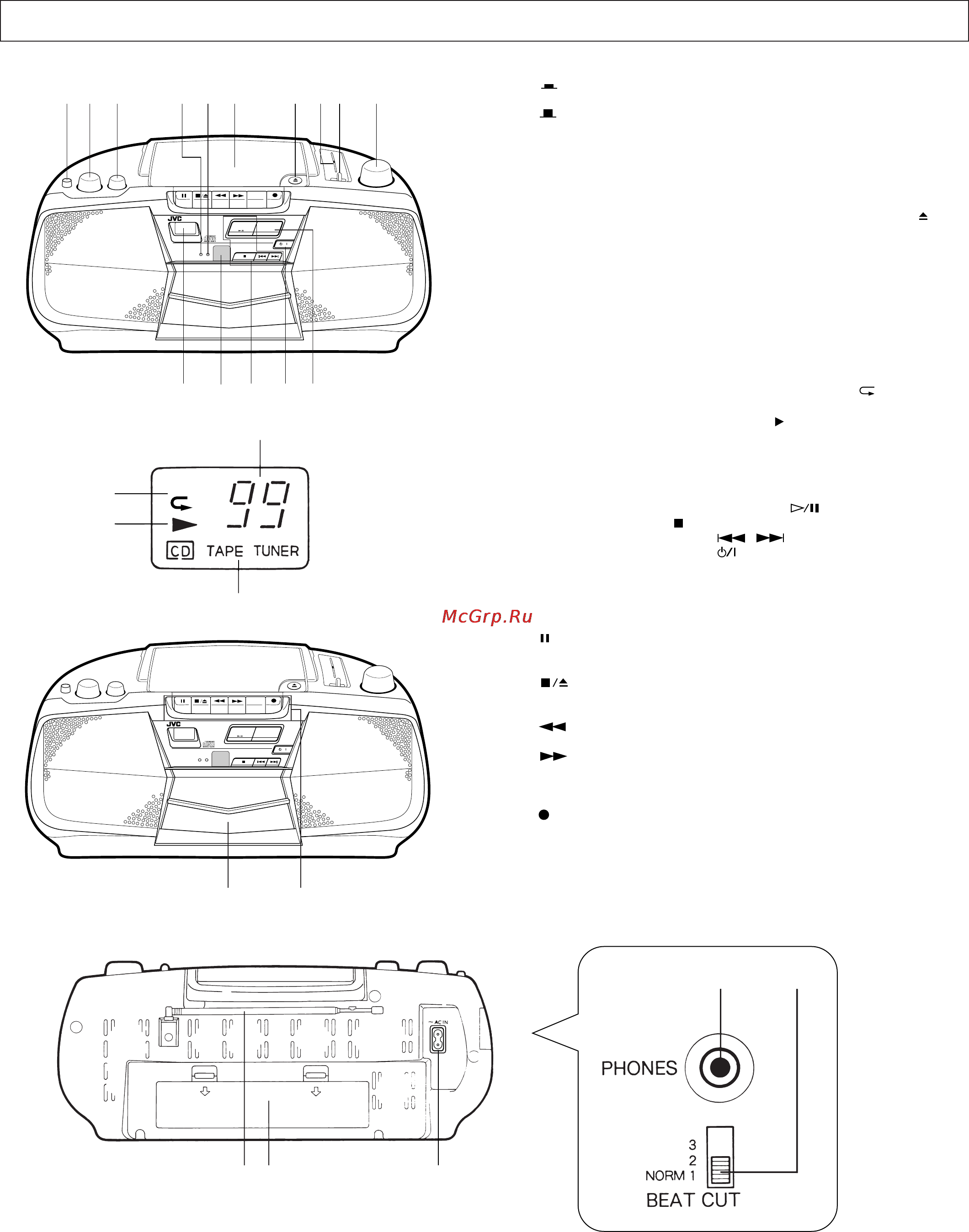 JVC RC-BX25BK [5/12] Задняя панель