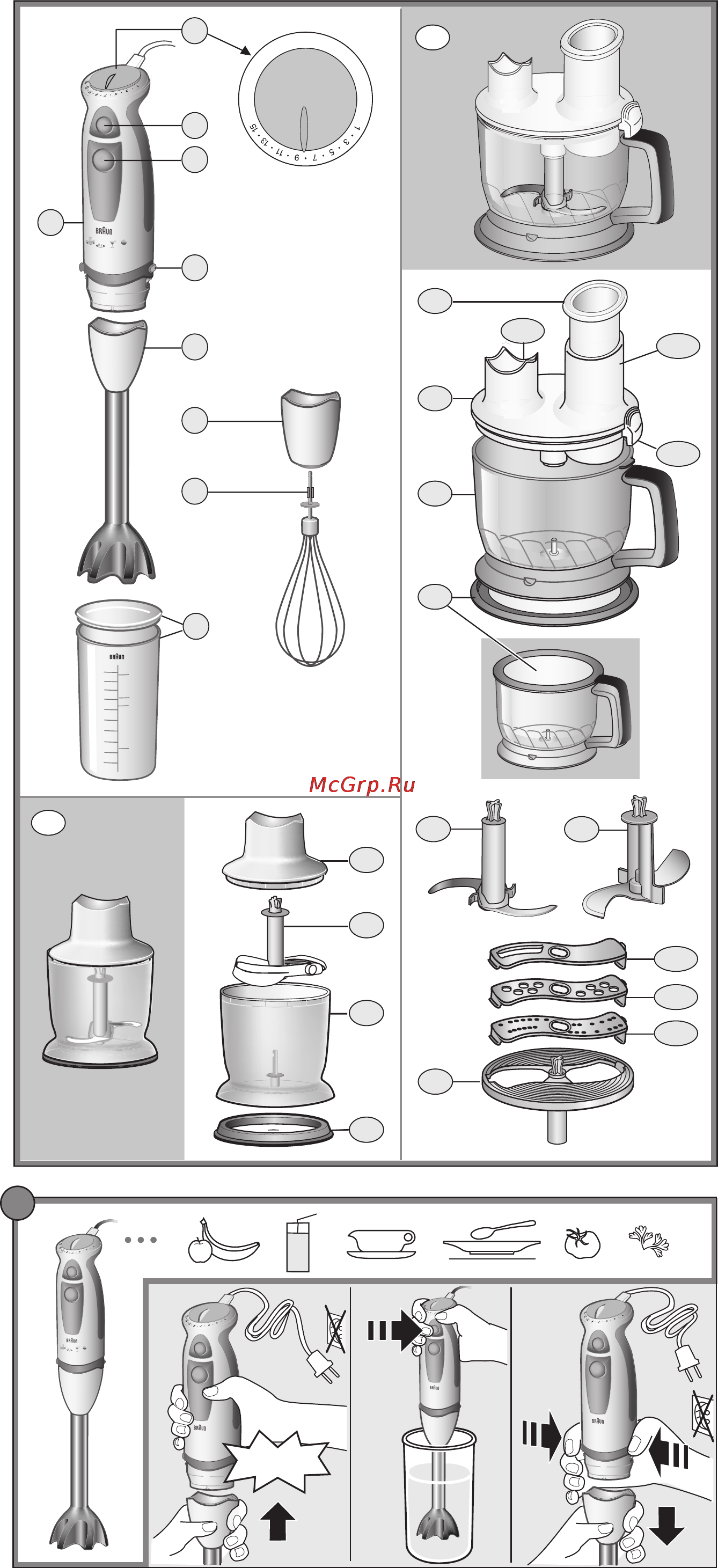 Braun MR570 Patisserie Инструкция по эксплуатации онлайн [3/55] 7852