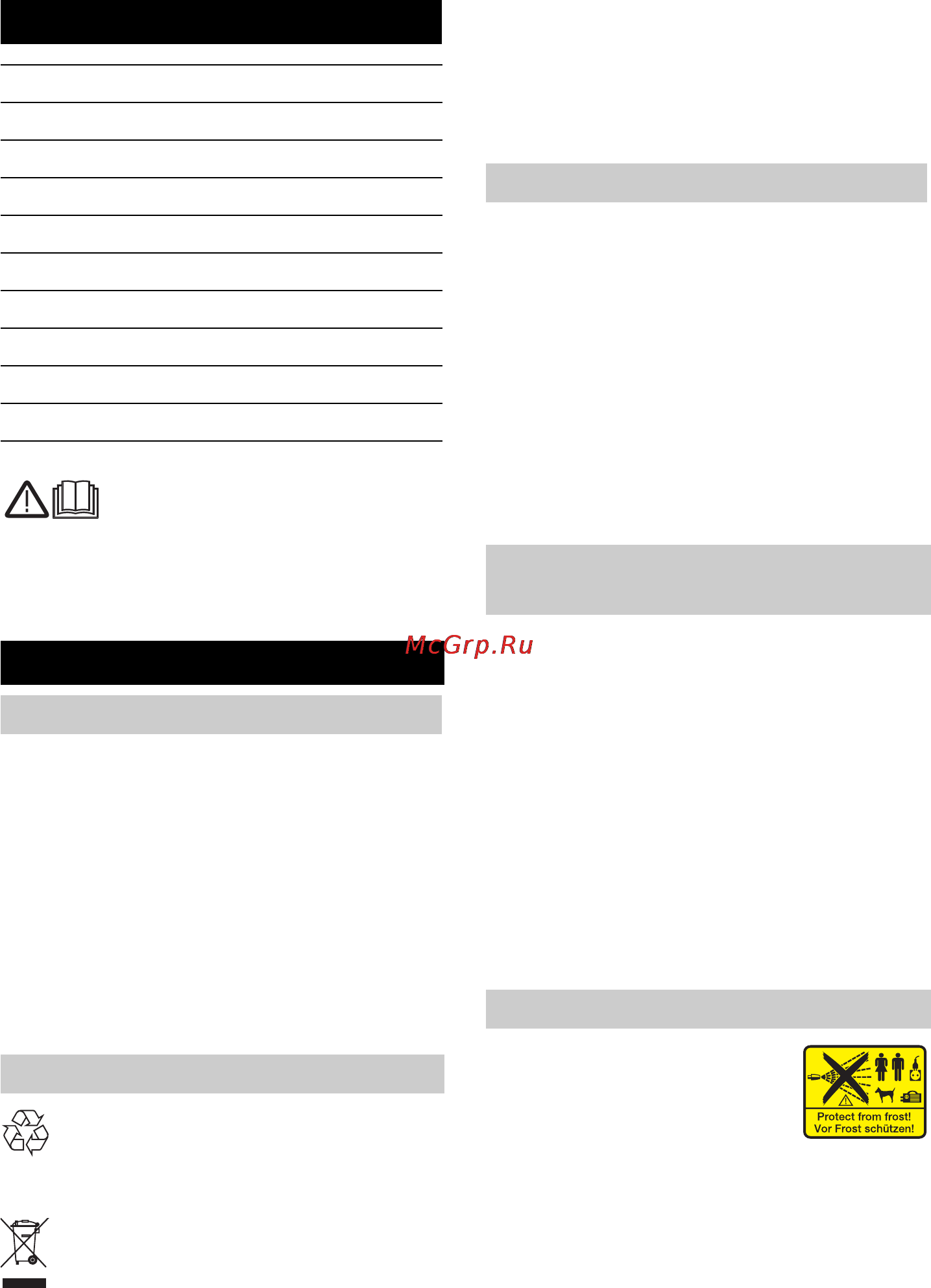 Karcher К 5. 520 [19/228] Consignes générales