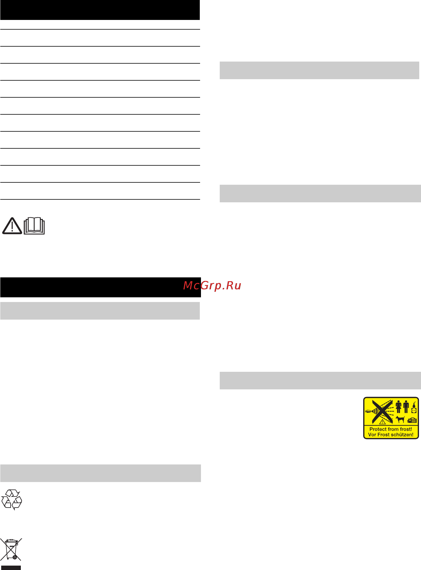 Karcher К 5. 520 [86/228] Sisällysluettelo