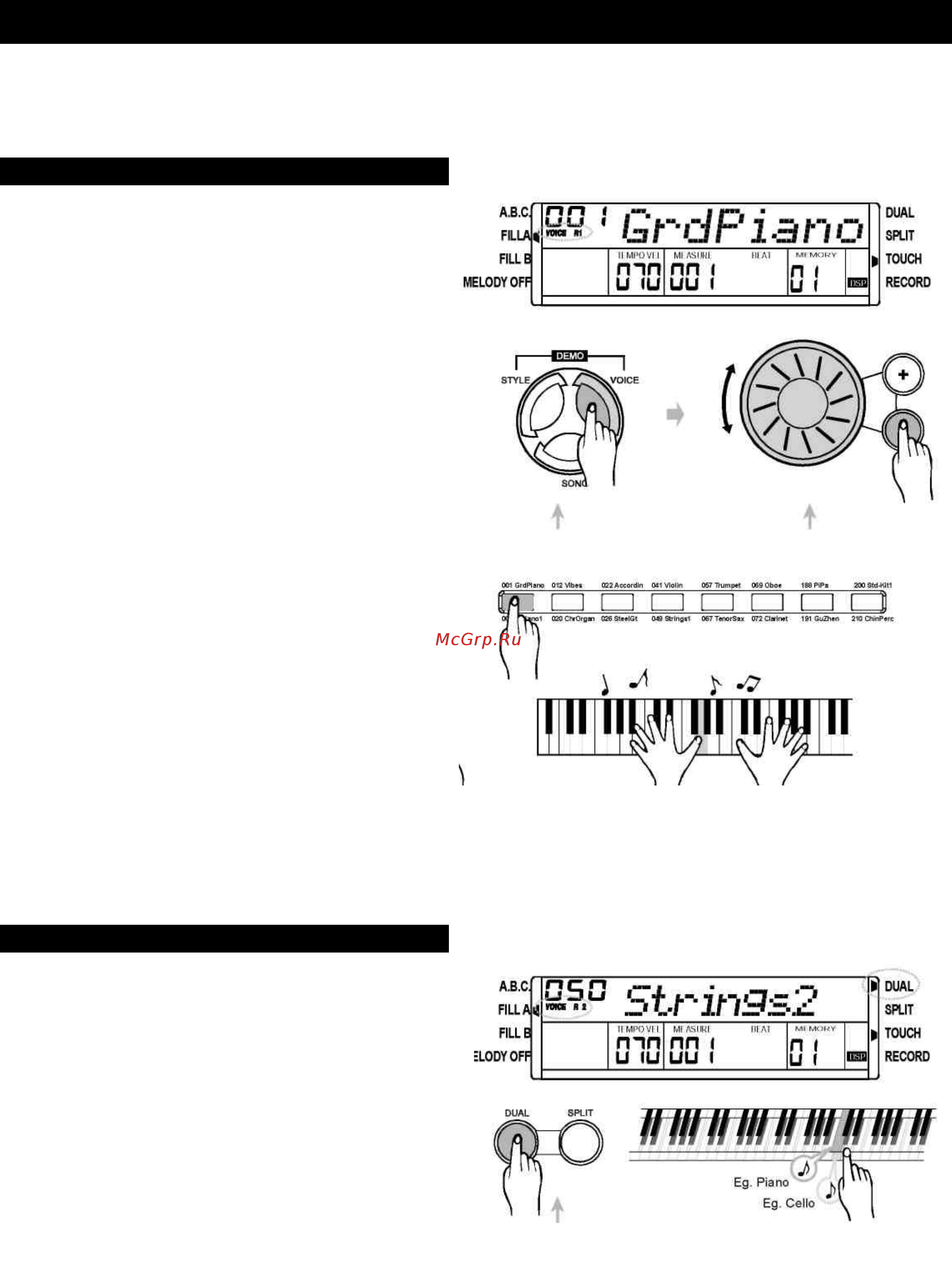 Medeli DP 268 [14/37] Тембры и звуковые эффекты