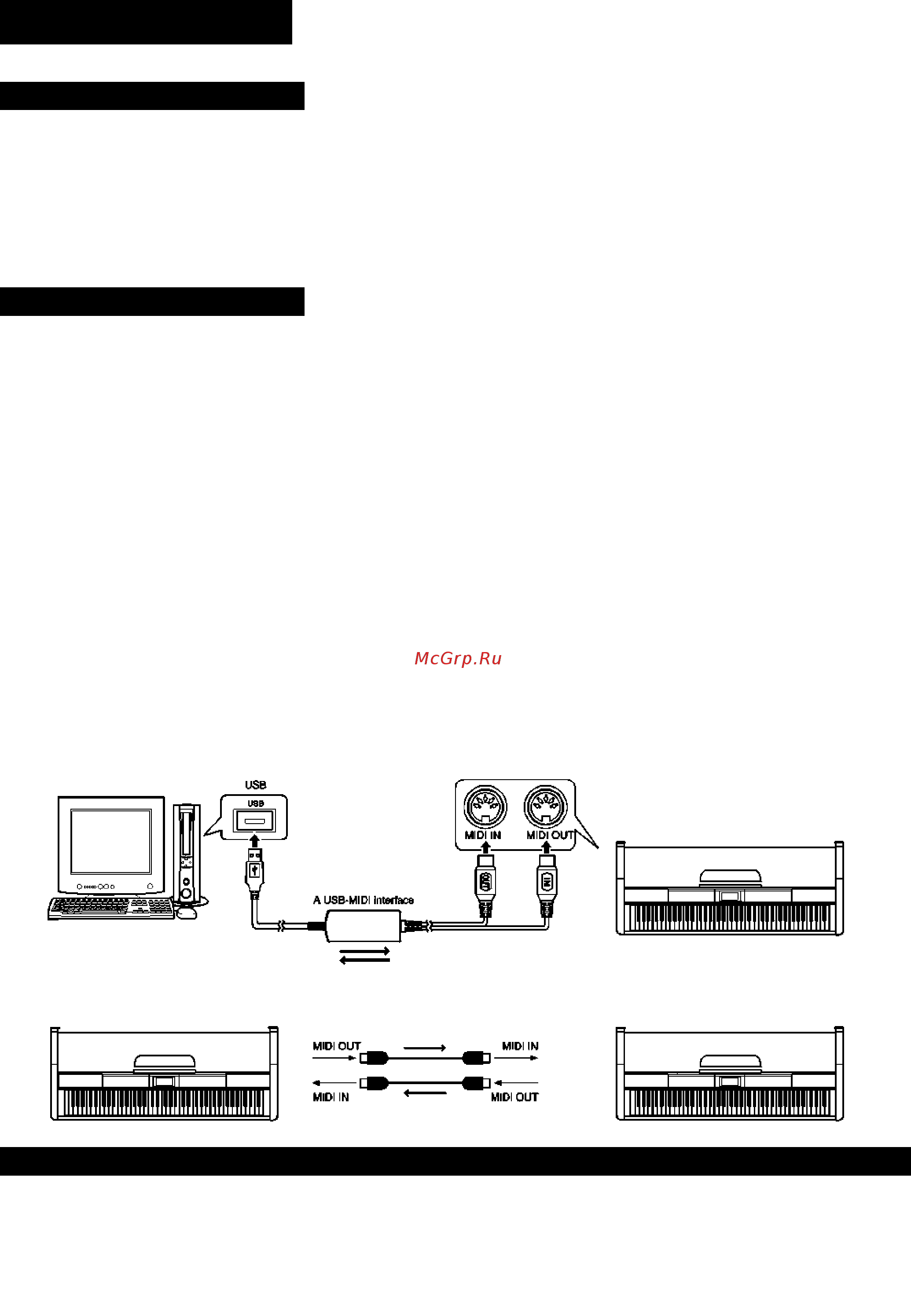 Medeli DP 268 [30/37] Подключение midi