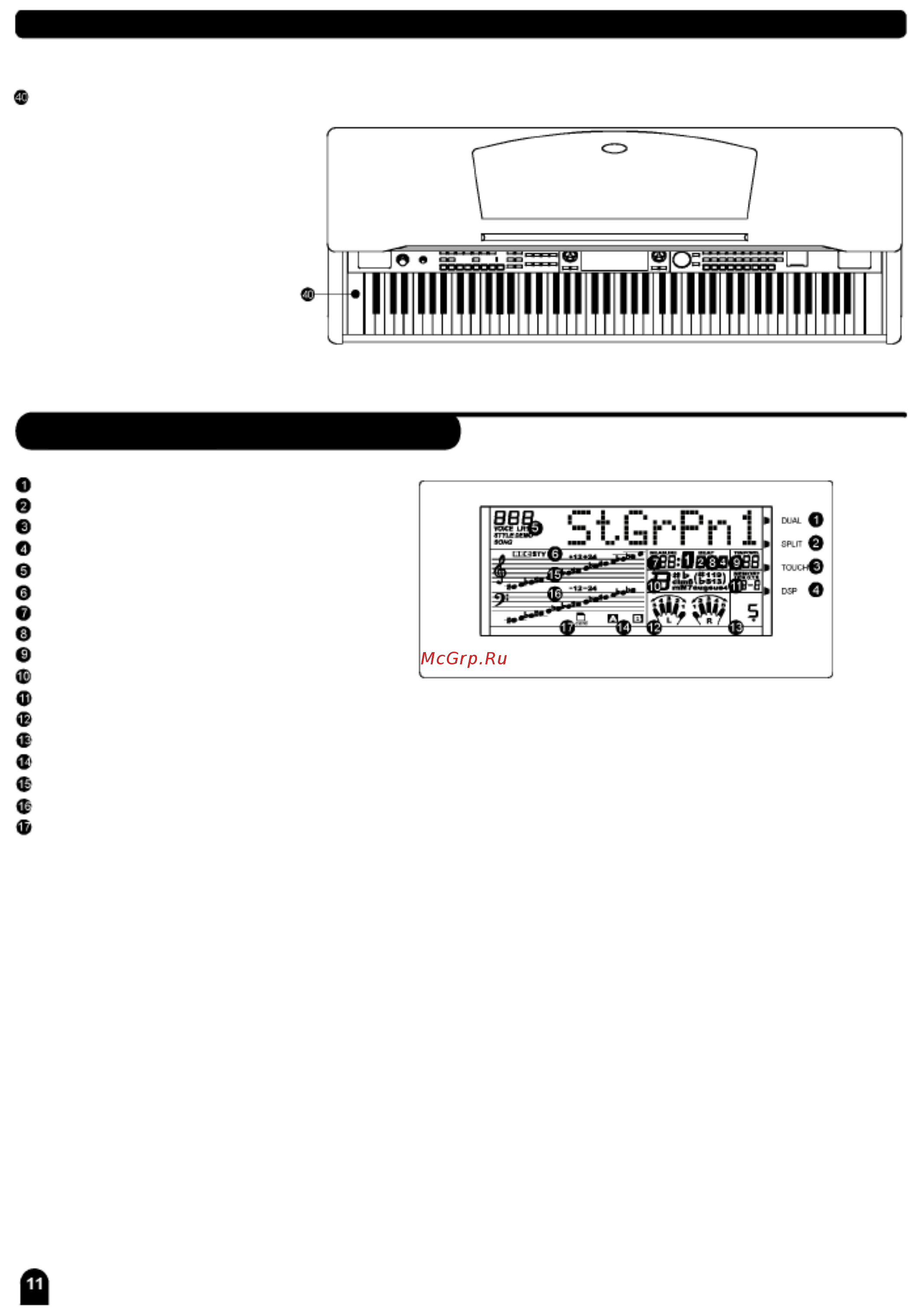 Medeli DP 680 [11/63] Жк дисплей