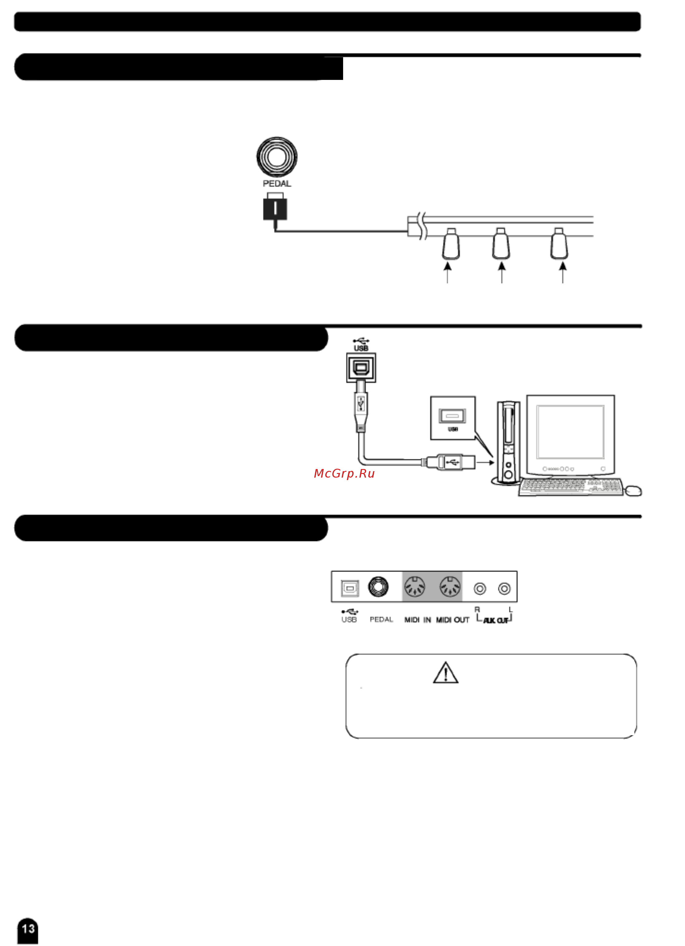 Medeli DP680 RW [13/63] Usb разъем