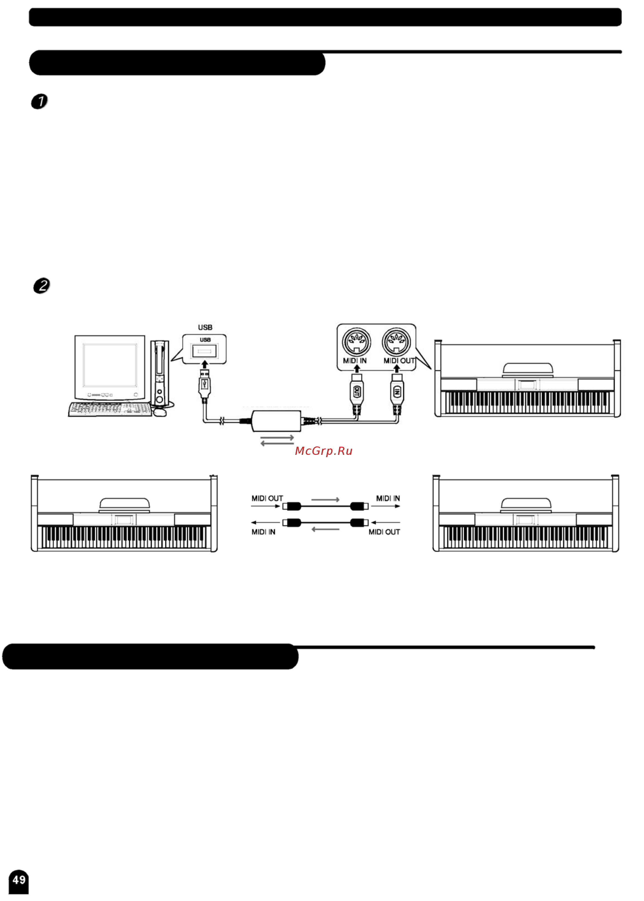 Medeli DP 680 [49/63] Подключение midi
