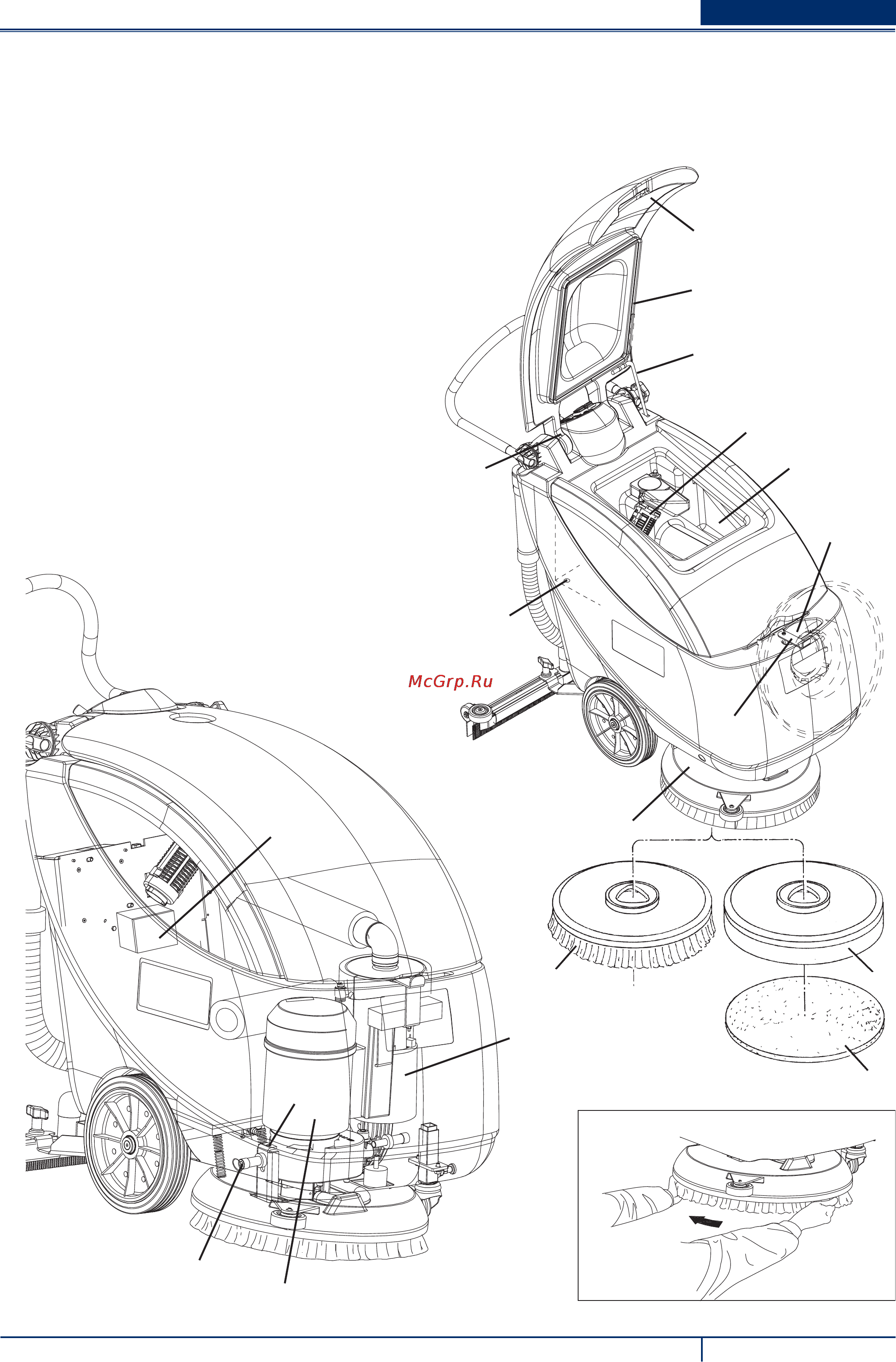 Nilfisk Alto SCRUBTEC 343 E W/BRUSH 908 7119 020 [45/76] Структура машины продолжение