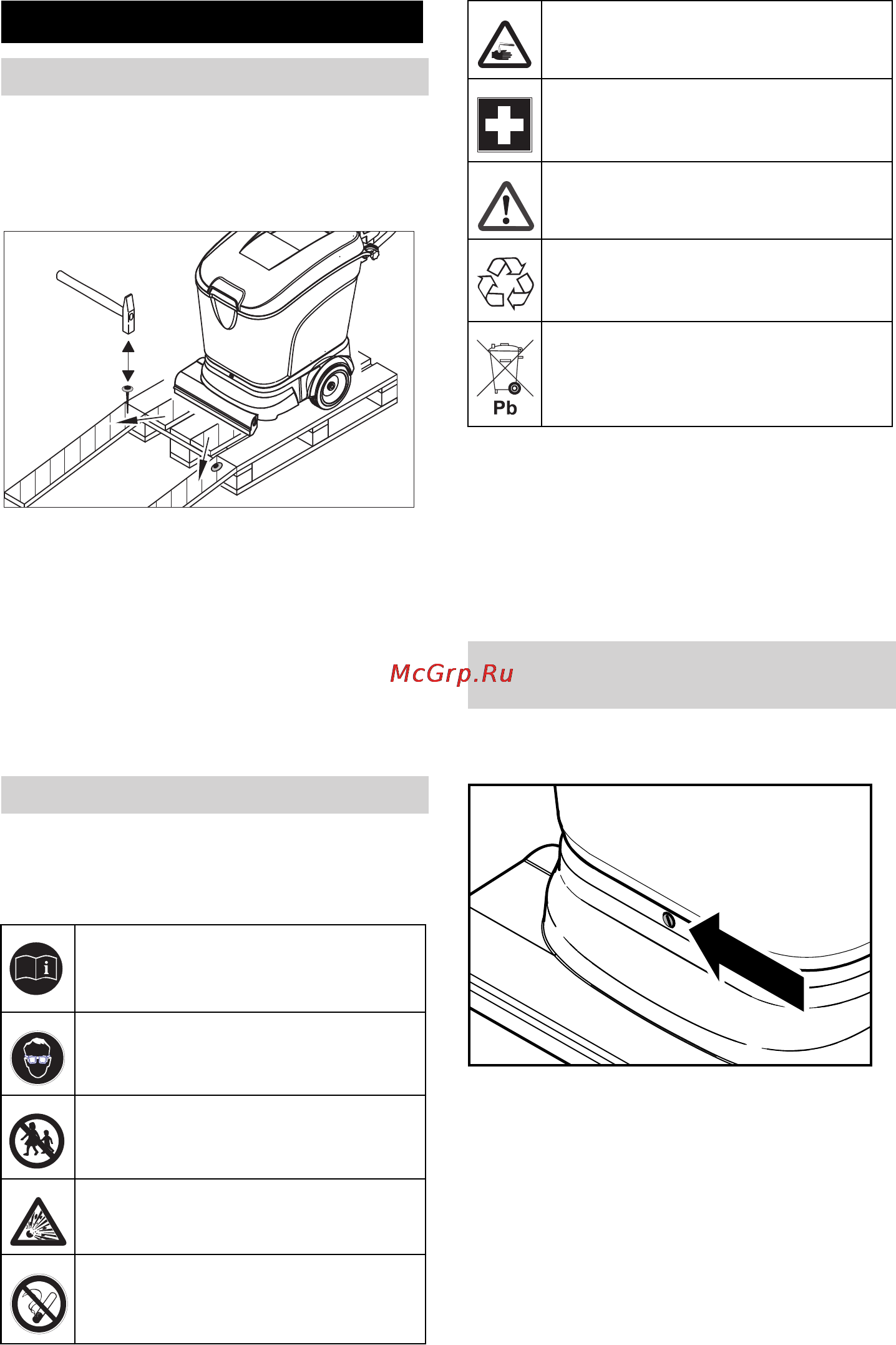 Karcher BR 40/25 C Eco BP Pack Kap 1.515-307 [6/132] Vor inbetriebnahme