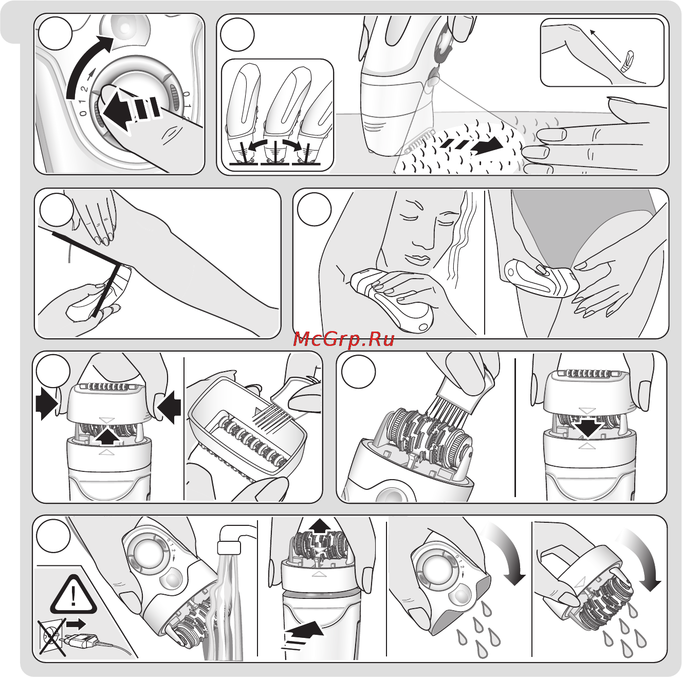 Braun SE 7281WD White/Grey Инструкция по эксплуатации онлайн [4/12] 8010