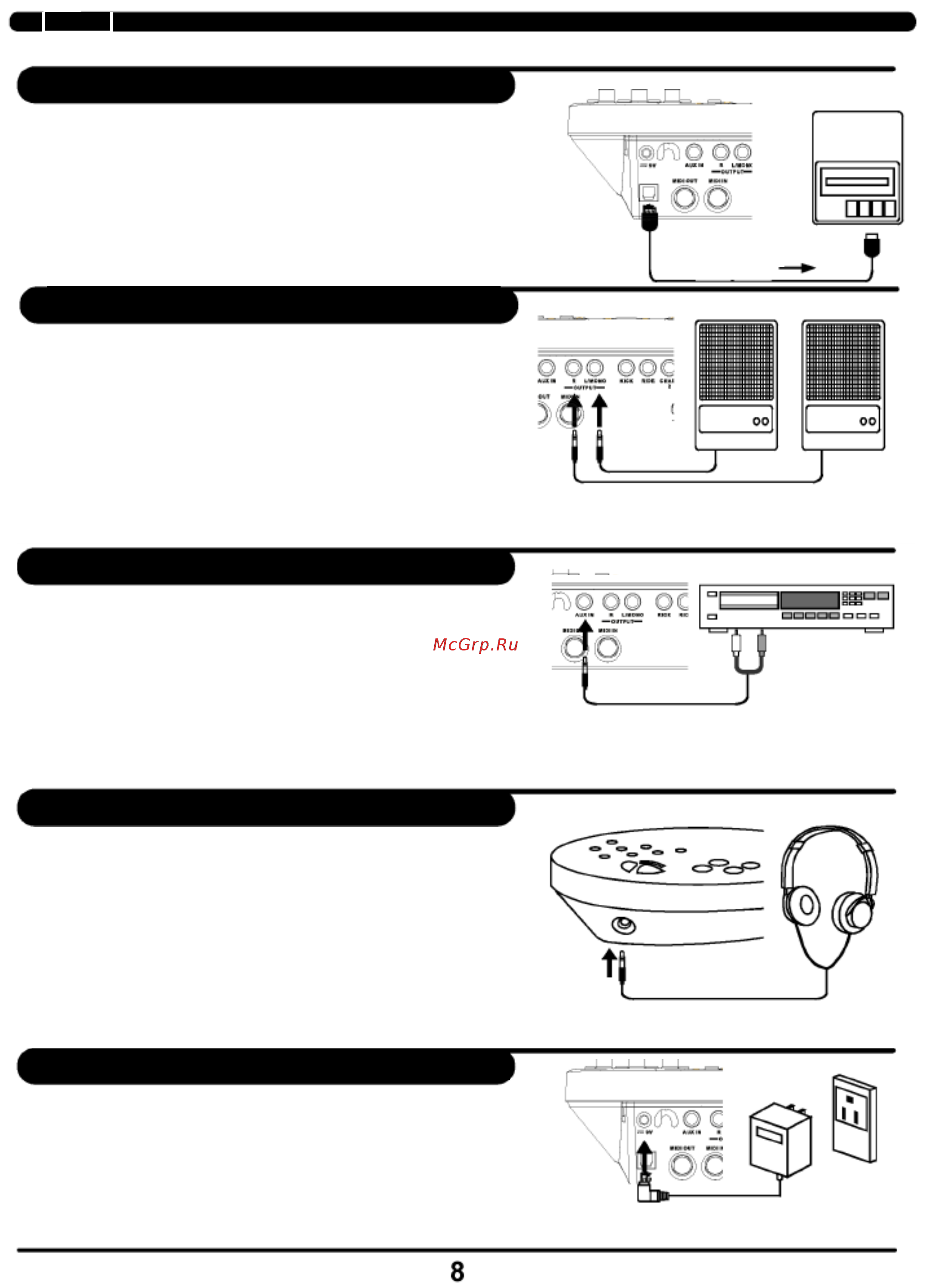 Medeli DD508 [9/62] Подключение midi и usb устройства