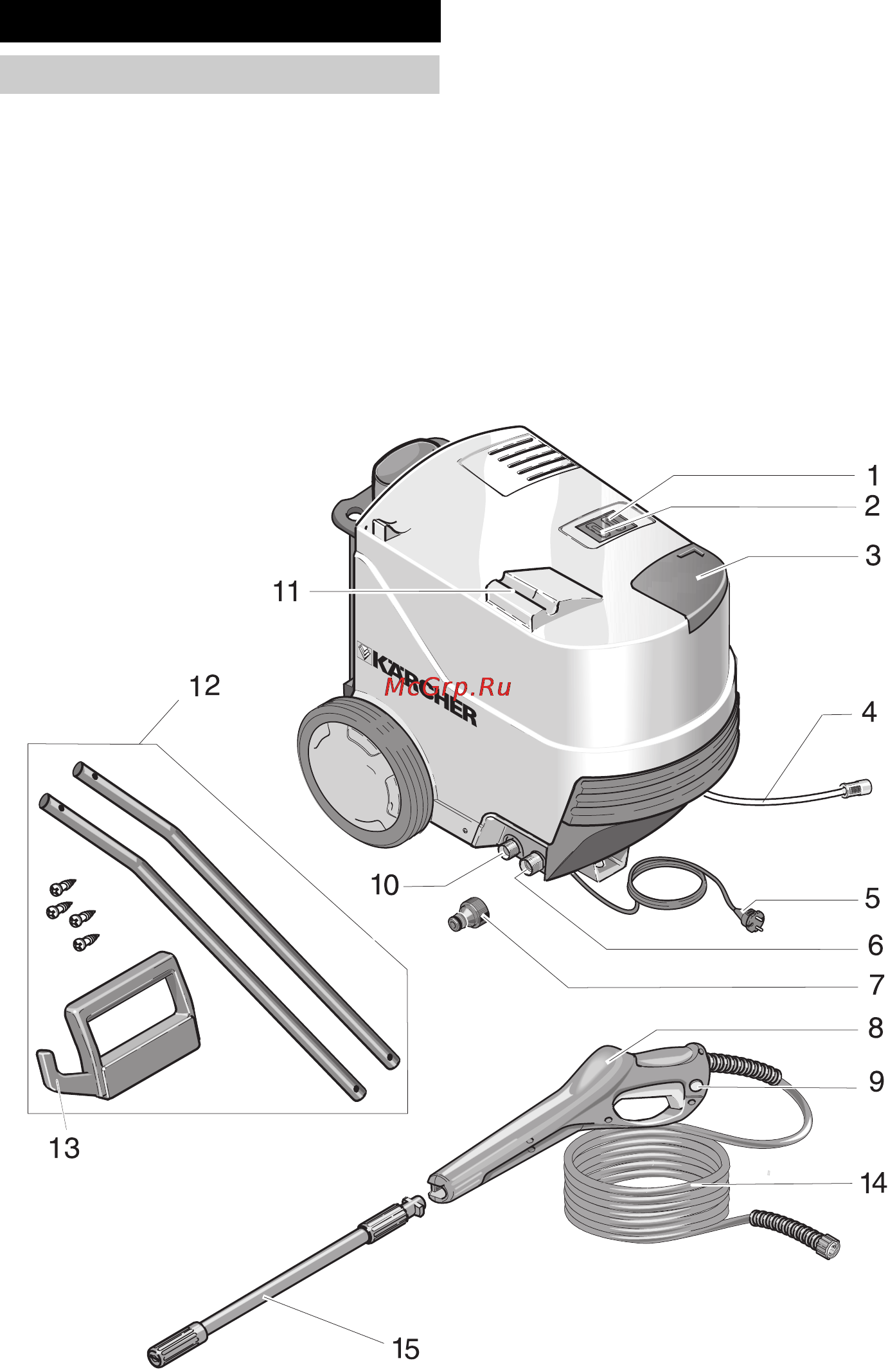 Karcher K 855 HS [190/220] Käsitsemine