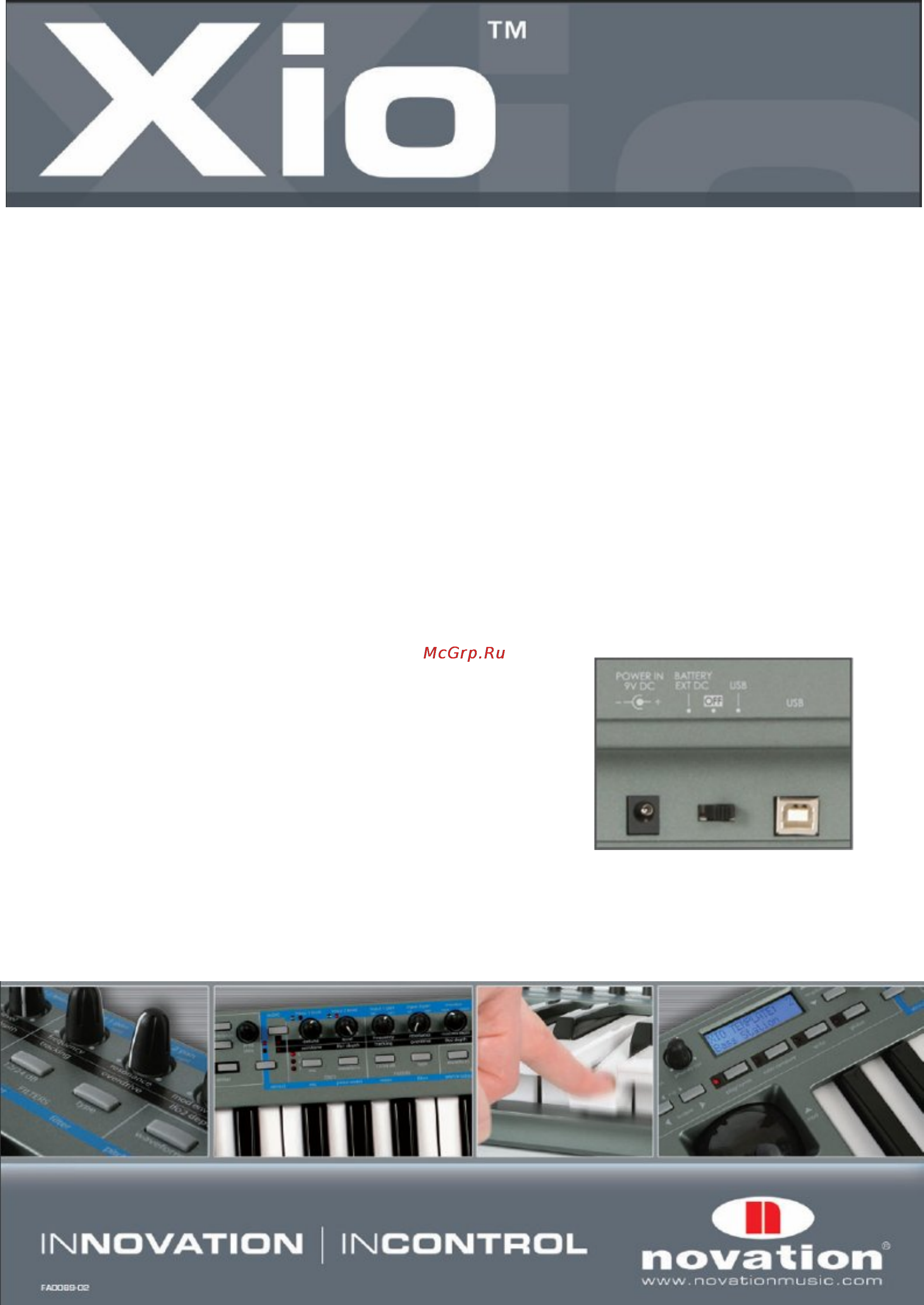 Novation XIOSYNTH 49 Инструкция по эксплуатации онлайн