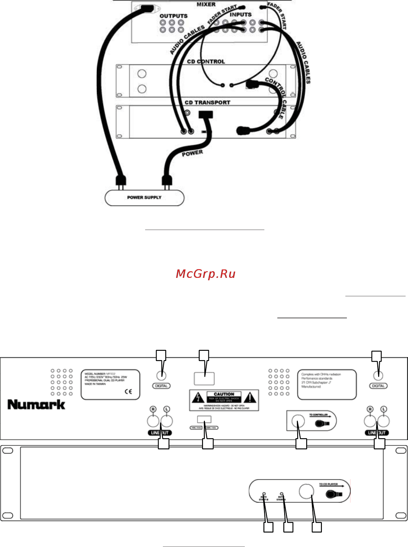 Numark MP302 Инструкция по эксплуатации онлайн [2/7] 8178