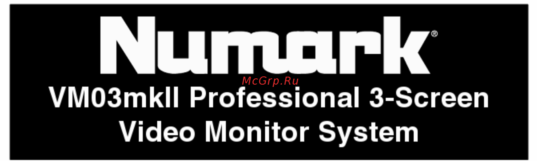 Numark VM03 MK2 Инструкция по эксплуатации онлайн